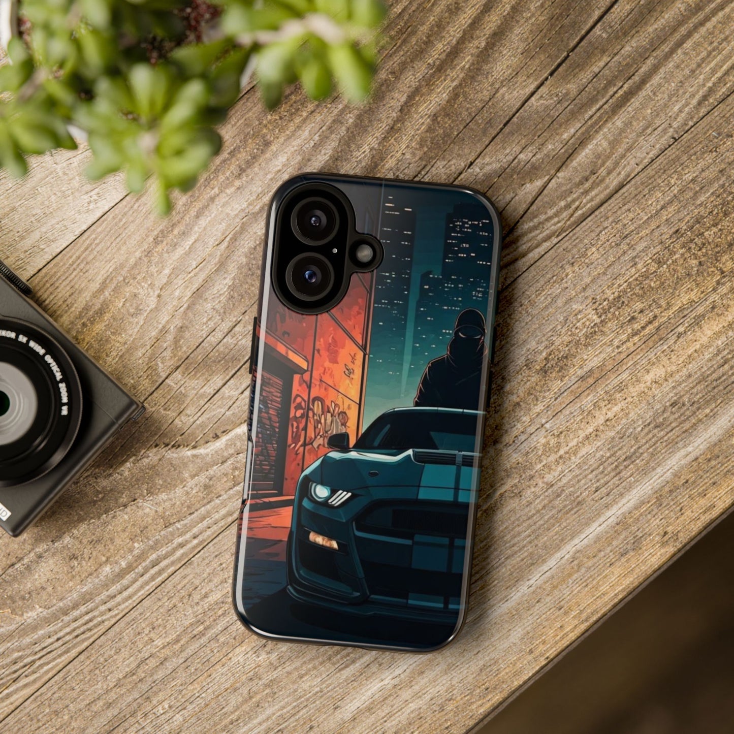 Ford Mustang Shelby GT350 Street Life-Dual Layer Ultra Tough Phone Case iPhone 16 Glossy Printify by The Night Shift Automotive Apparel