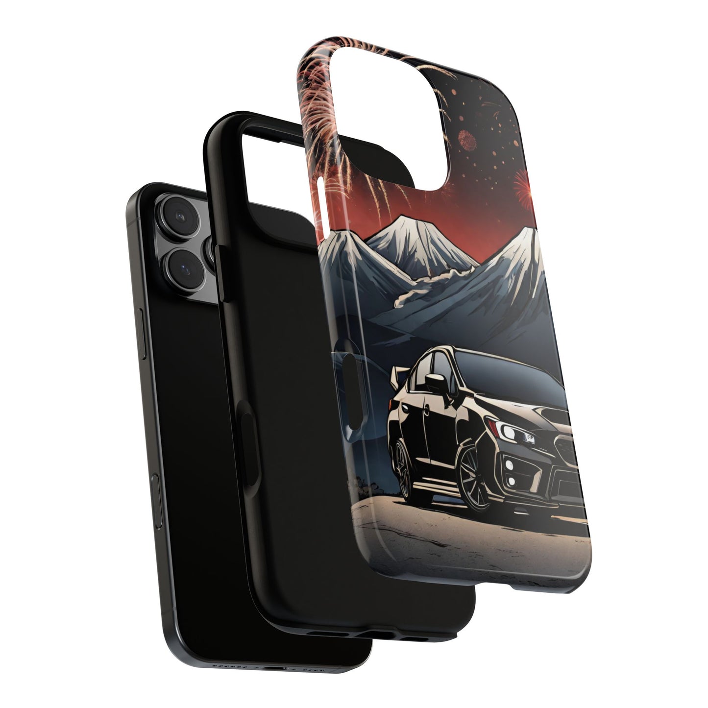 Subaru WRX/STI Fireworks-Dual Layer Ultra Tough Phone Case Printify by The Night Shift Automotive Apparel