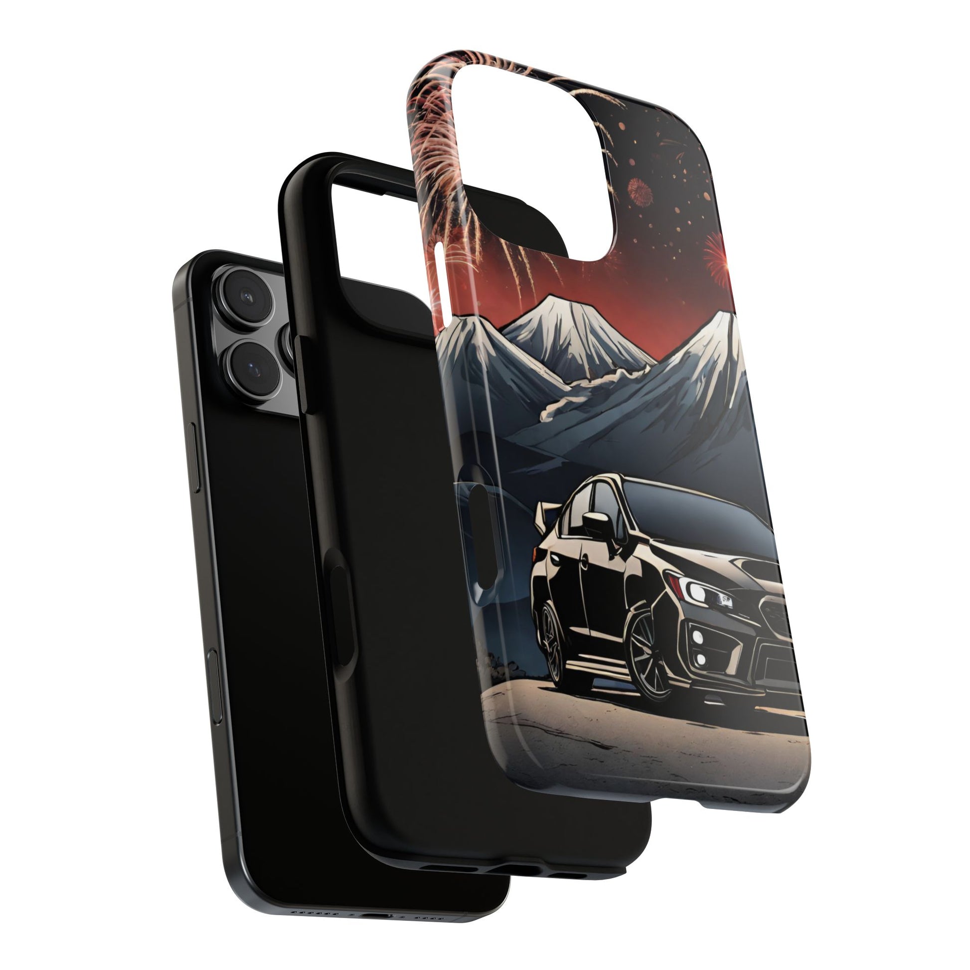Subaru WRX/STI Fireworks-Dual Layer Ultra Tough Phone Case Printify by The Night Shift Automotive Apparel