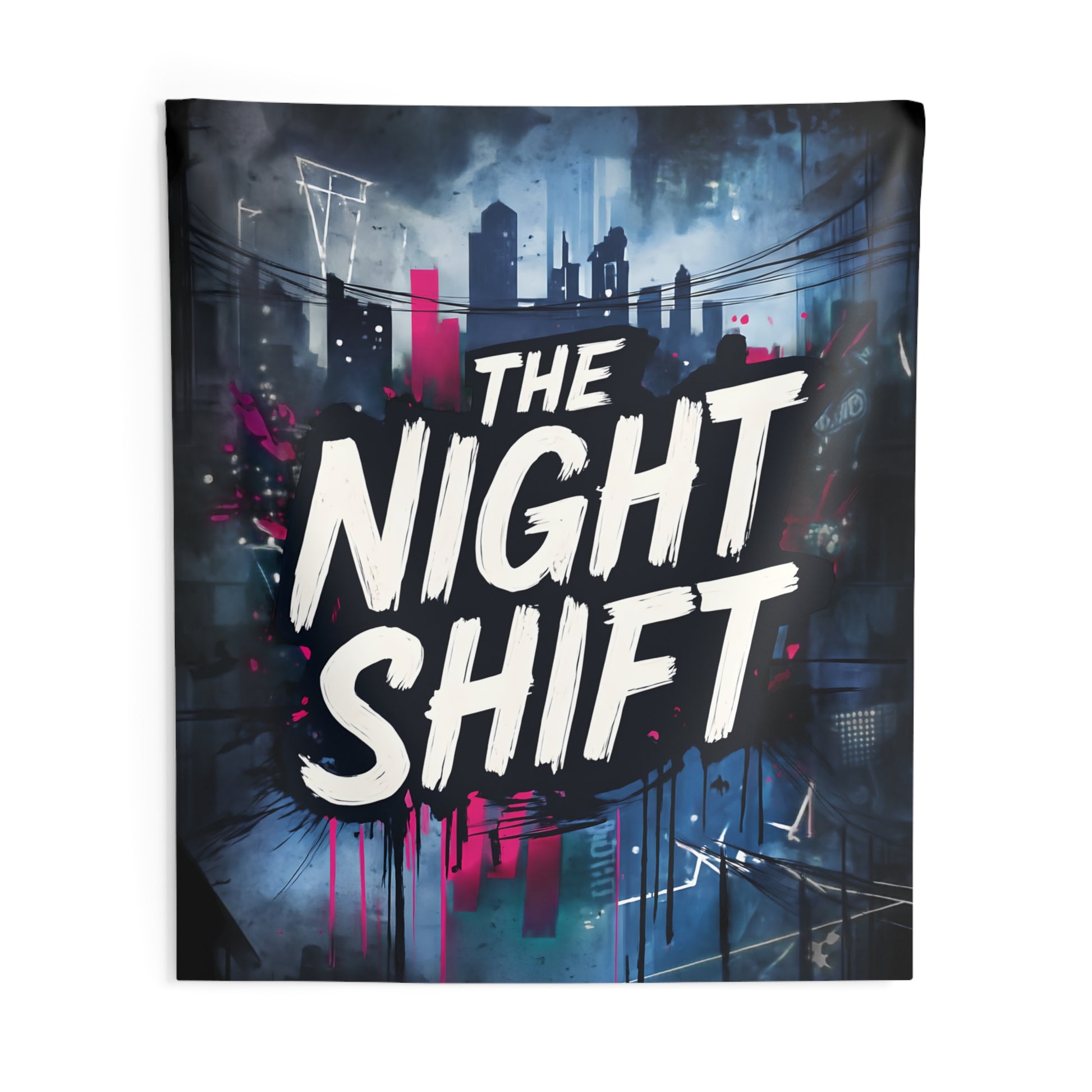 The Night Shift Indoor Wall Tapestries - Shop Banner 88" × 104" Printify by The Night Shift Automotive Apparel