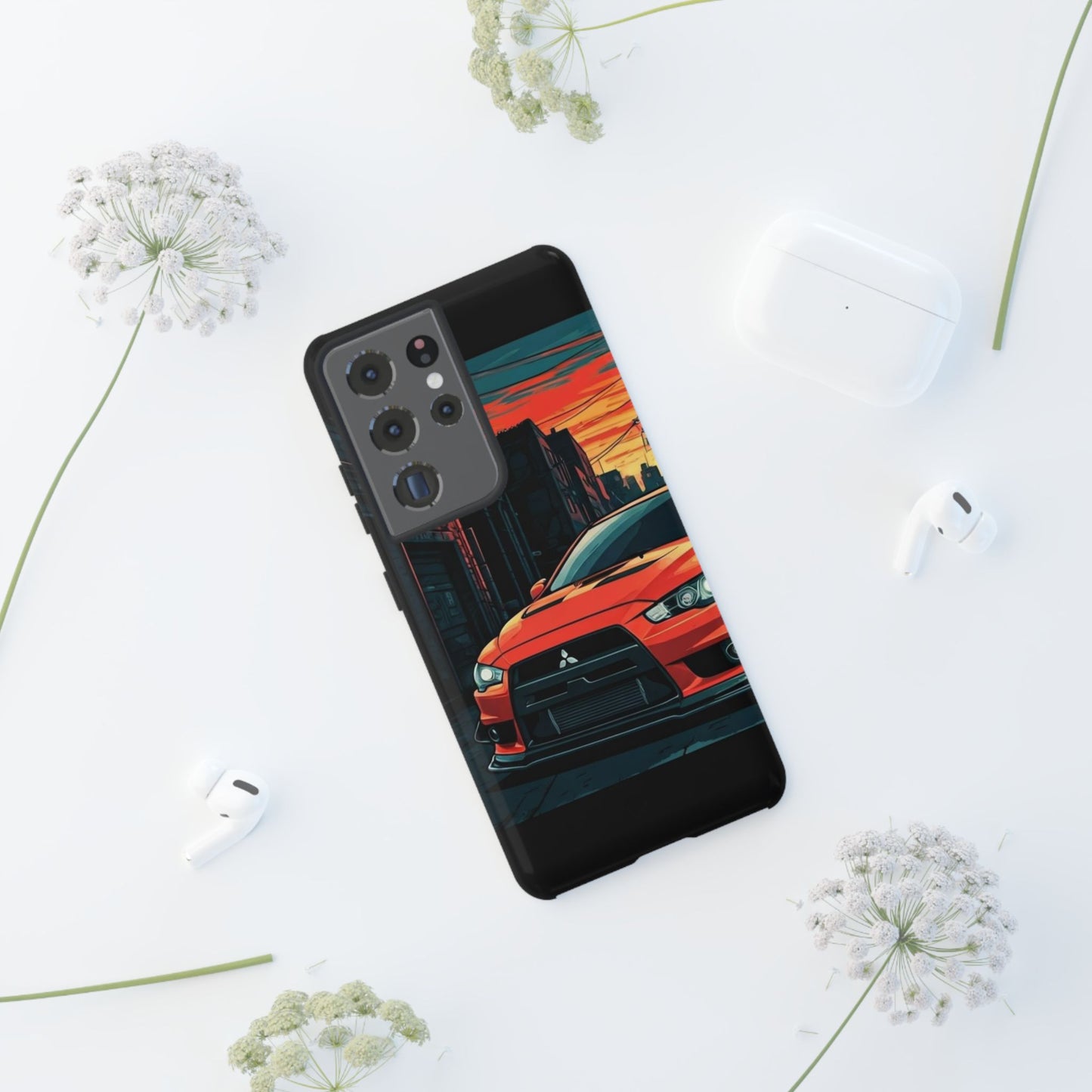 Mitsubishi Evo X Street Life-Dual Layer Ultra Tough Phone Case Printify by The Night Shift Automotive Apparel