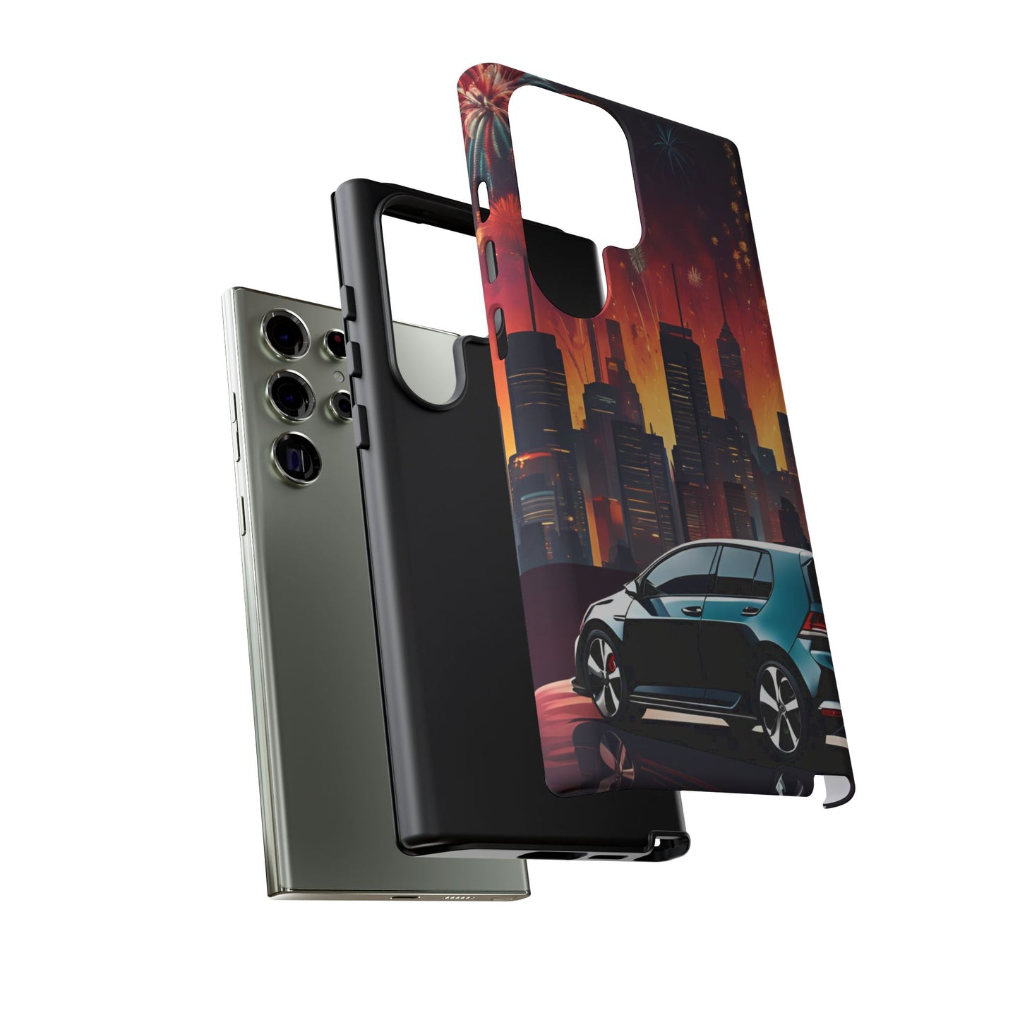 Volkswagon Golf GTI Fireworks-Dual Layer Ultra Tough Phone Case Printify by The Night Shift Automotive Apparel