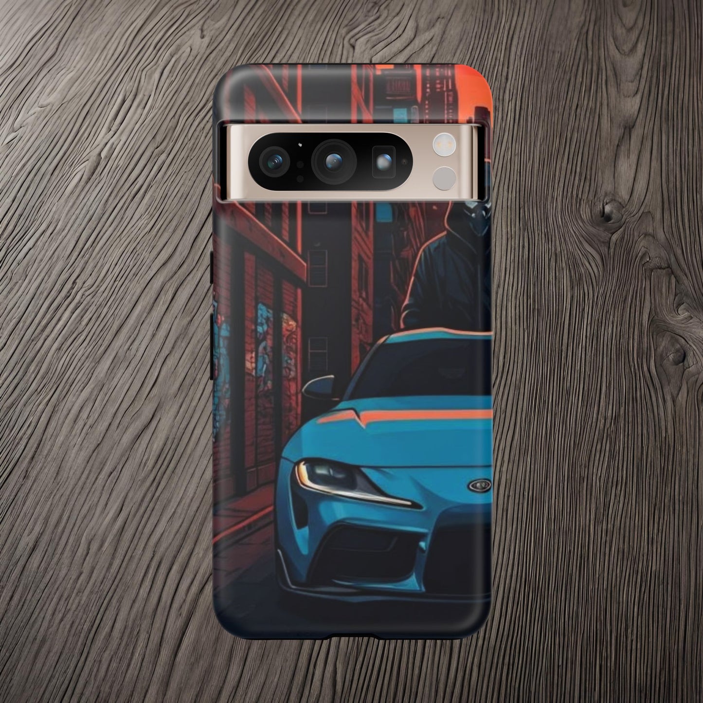 Toyota Supra MK-V Street Life-Dual Layer Ultra Tough Phone Case Google Pixel 8 Pro Matte Printify by The Night Shift Automotive Apparel