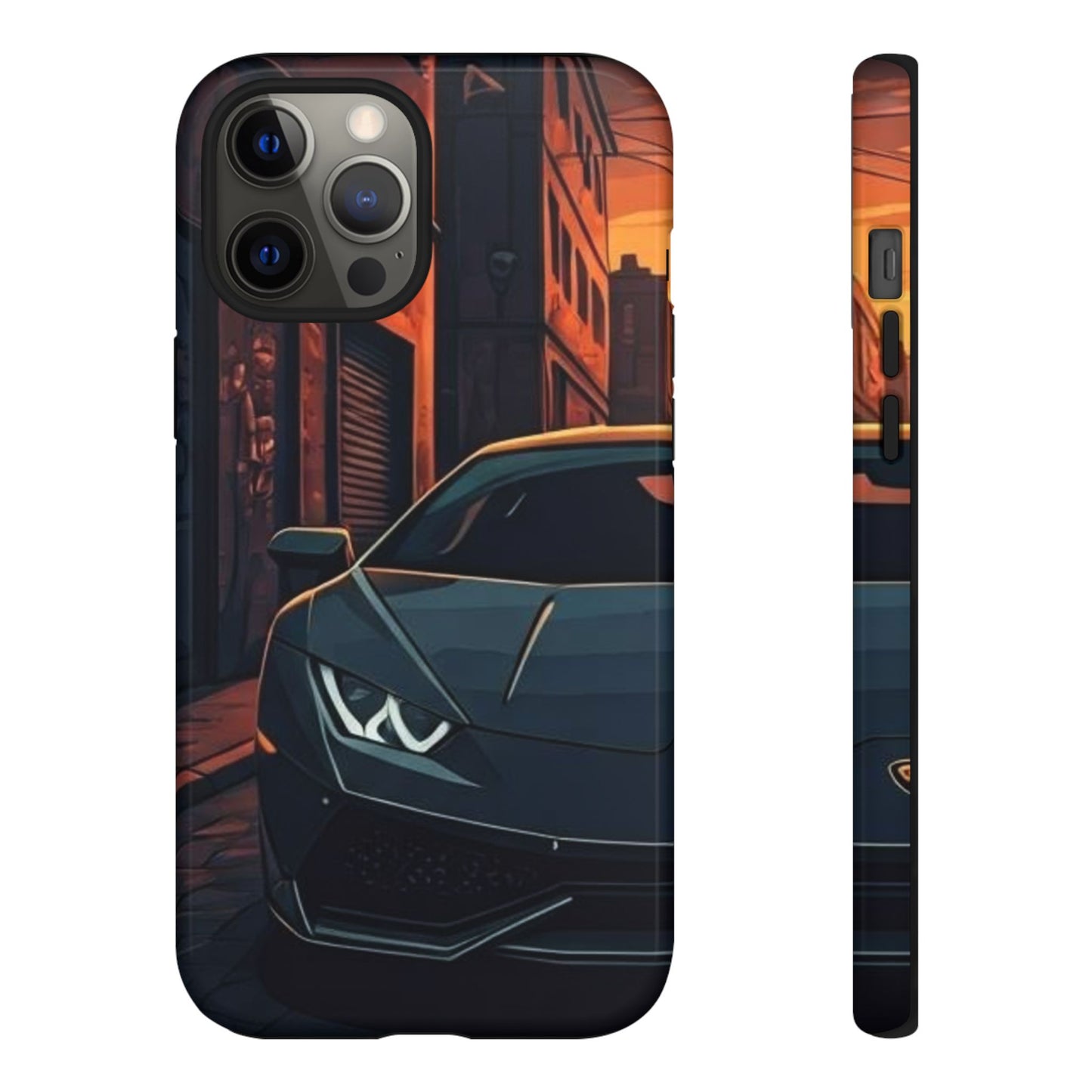 Lamborghini Huracan Street Life-Dual Layer Ultra Tough Phone Case iPhone 12 Pro Max Glossy Printify by The Night Shift Automotive Apparel