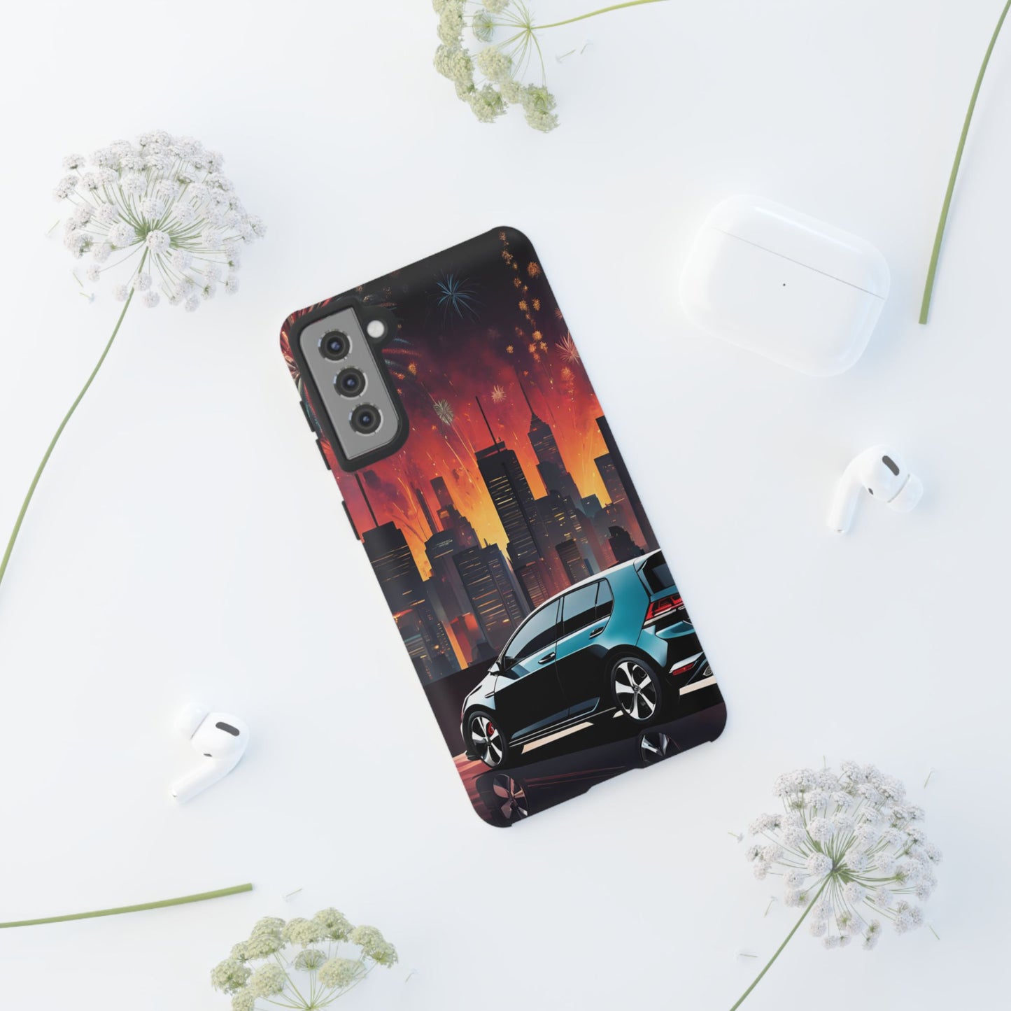 Volkswagon Golf GTI Fireworks-Dual Layer Ultra Tough Phone Case Printify by The Night Shift Automotive Apparel
