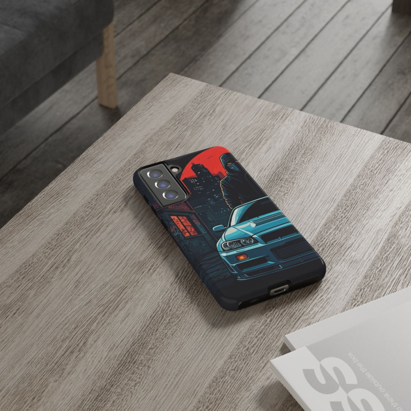 Nissan Skyline R34 Street Life-Dual Layer Ultra Tough Phone Case Samsung Galaxy S21 FE Glossy Printify by The Night Shift Automotive Apparel