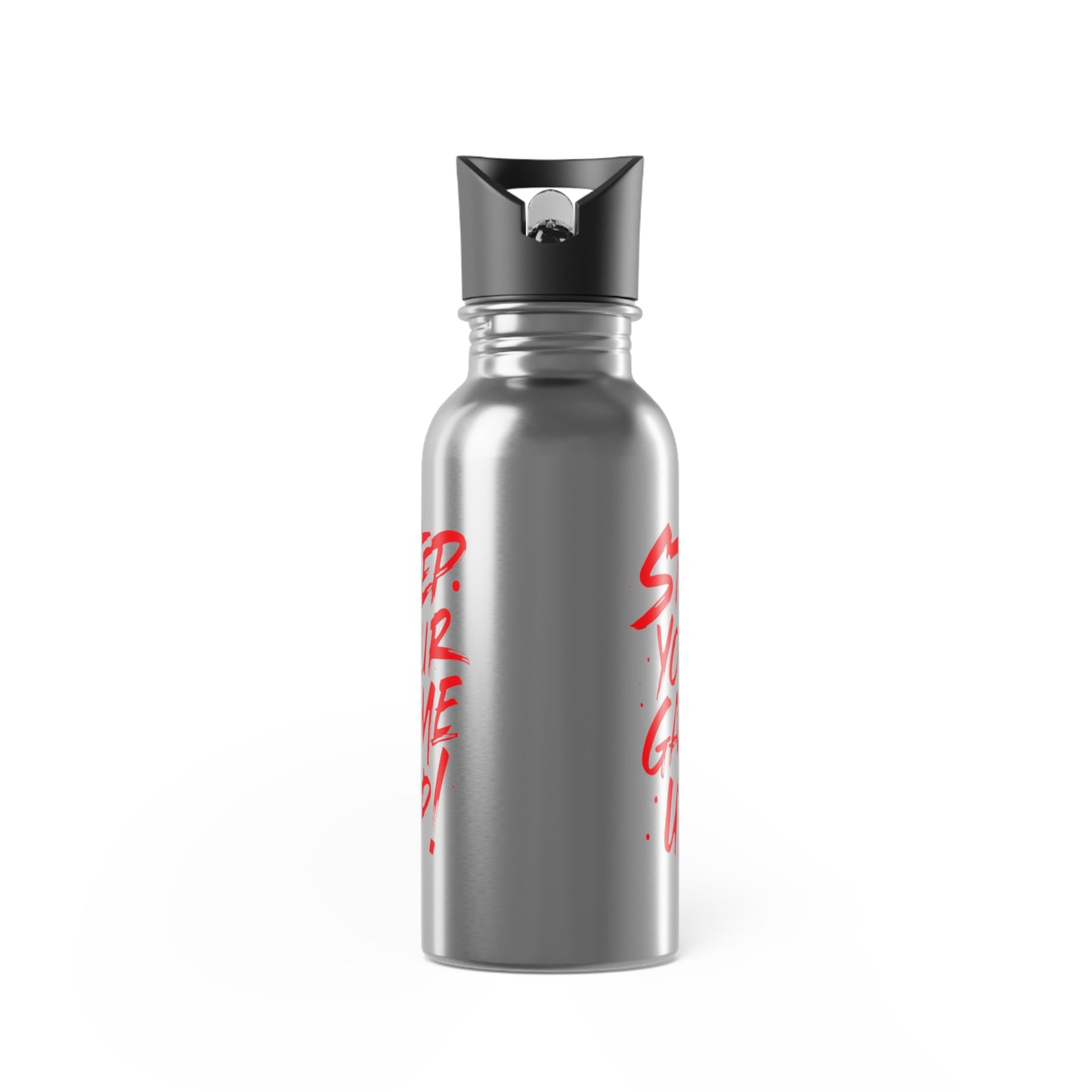 Stainless Steel Water Bottle With Straw, 20oz Printify by The Night Shift Automotive Apparel
