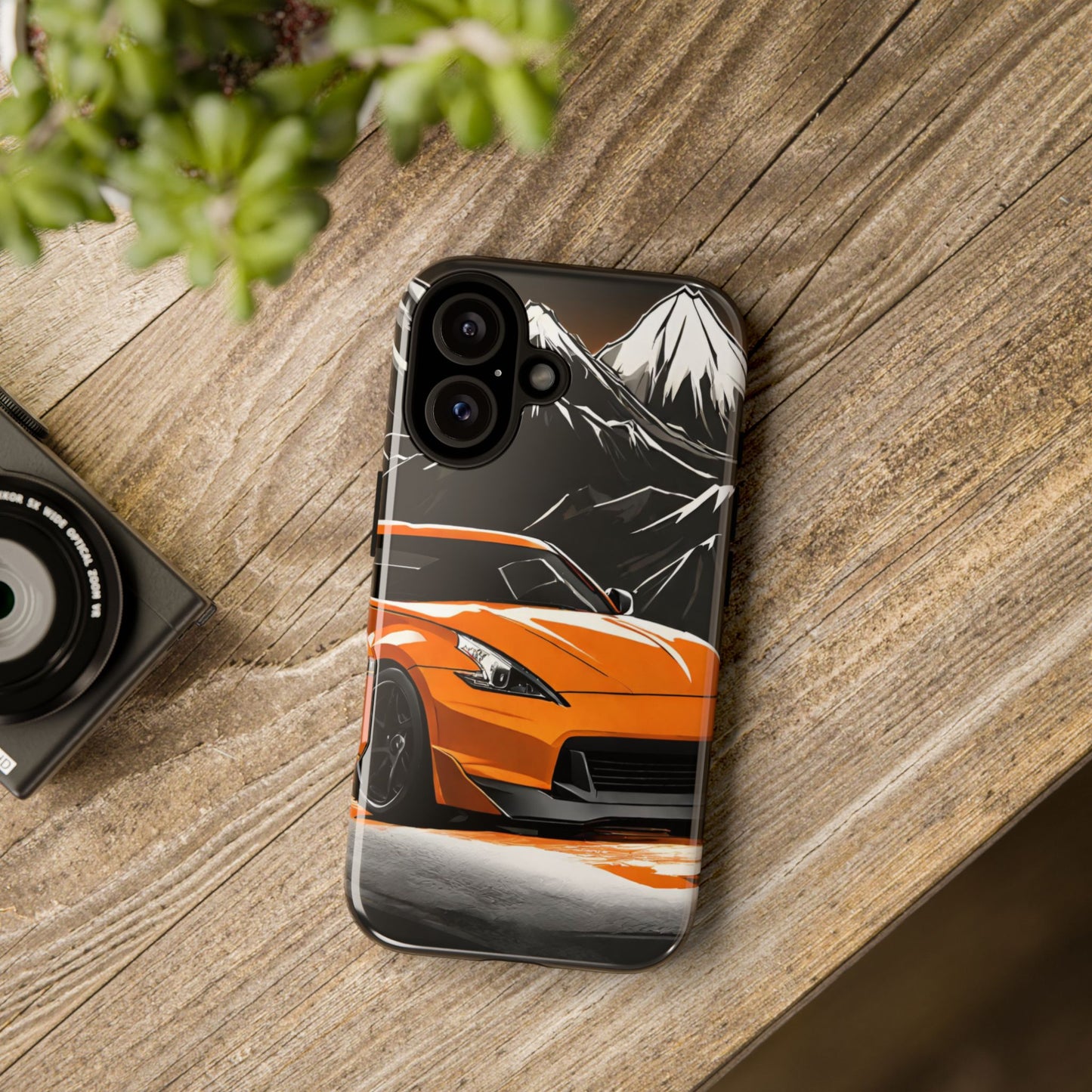Nissan 370Z Mt Fuji-Dual Layer Ultra Tough Phone Case iPhone 16 Glossy Printify by The Night Shift Automotive Apparel