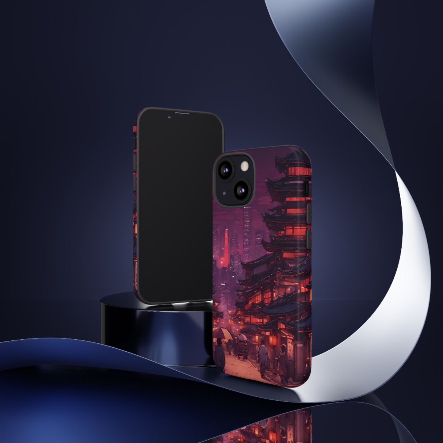 Traditional Japanese Village Countryside-Dual Layer Ultra Tough Phone Case iPhone 13 Mini Glossy Printify by The Night Shift Automotive Apparel