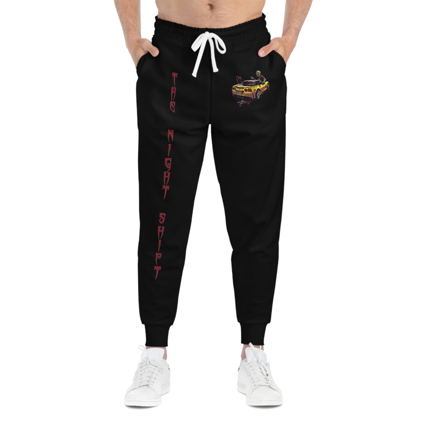 Hell Ride-Premium, Ultra Soft Athletic Joggers Seam thread color automatically matched to design Printify by The Night Shift Automotive Apparel