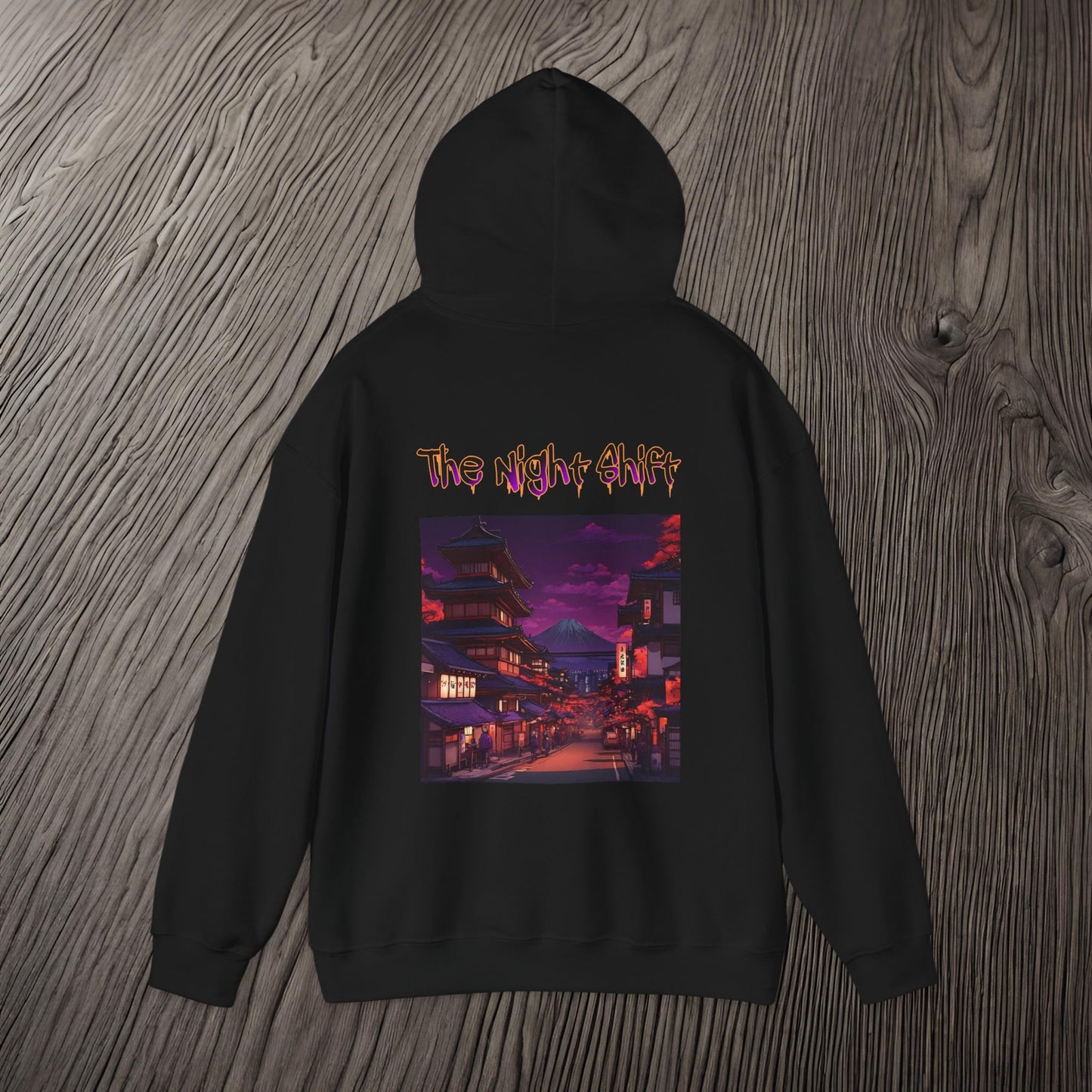 Volcanic Japanese Village-Ultra Soft, Premium Hoodie Printify by The Night Shift Automotive Apparel