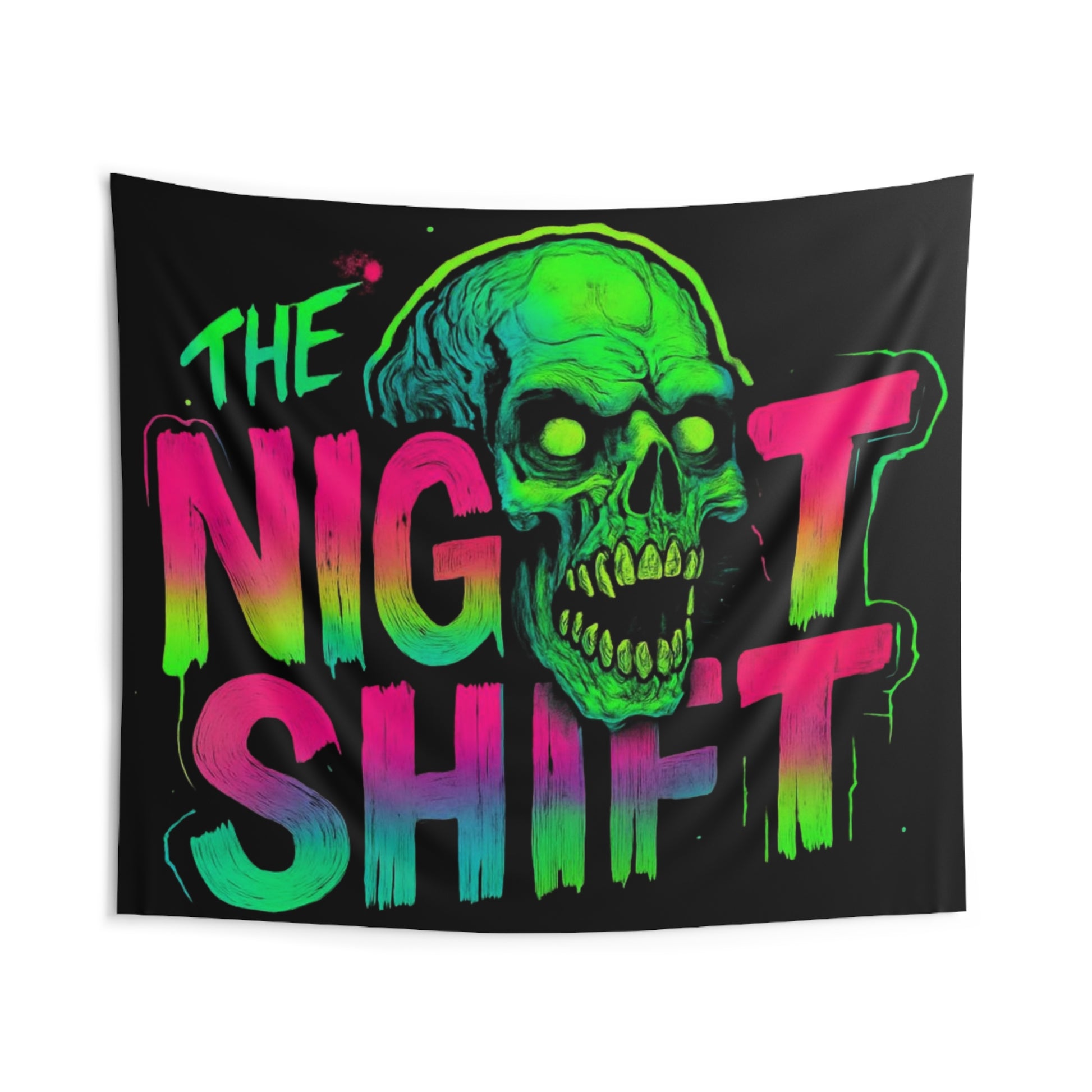 The Night Shift Indoor Wall Tapestries - Shop Banner 104" × 88" Printify by The Night Shift Automotive Apparel