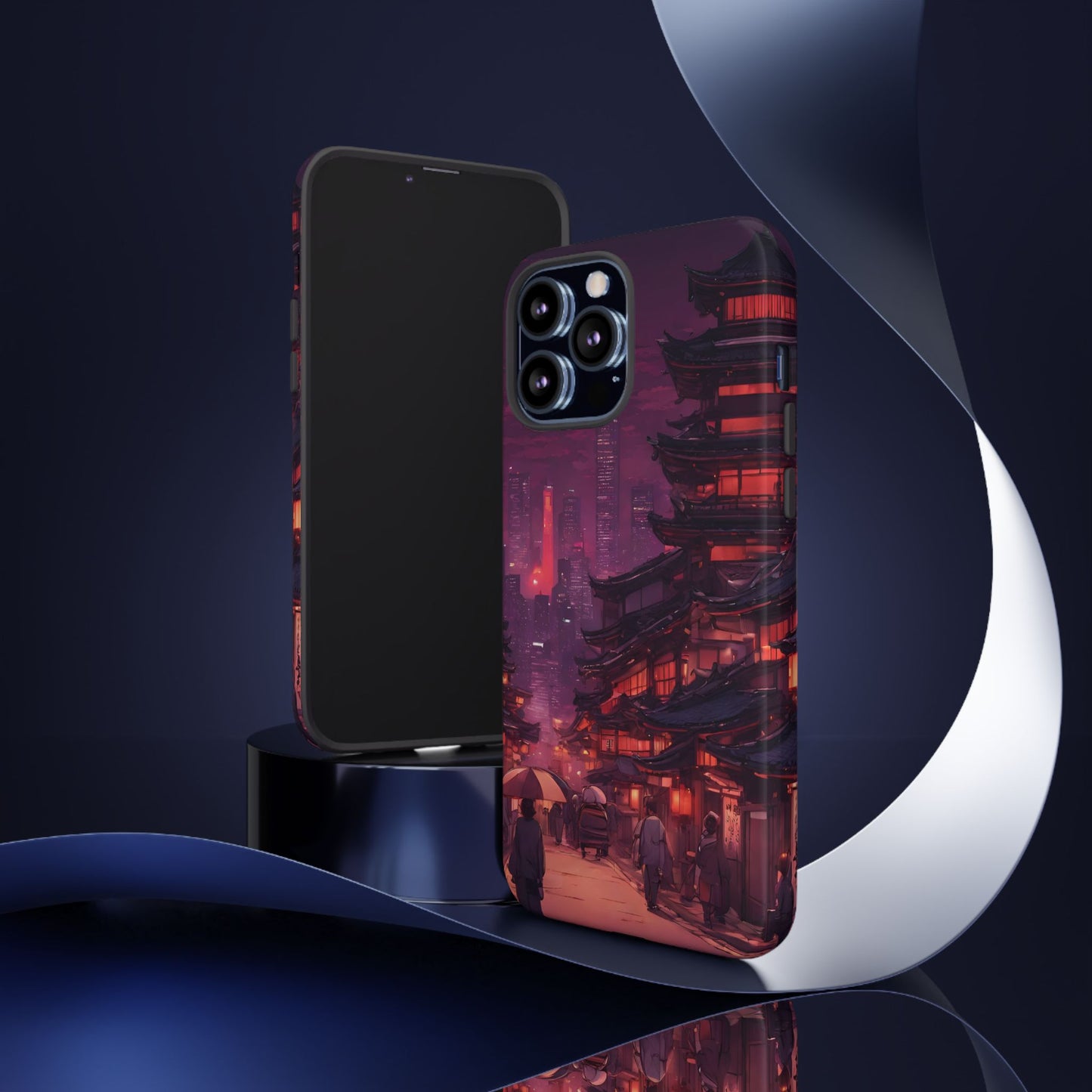 Traditional Japanese Village Countryside-Dual Layer Ultra Tough Phone Case iPhone 13 Pro Max Glossy Printify by The Night Shift Automotive Apparel