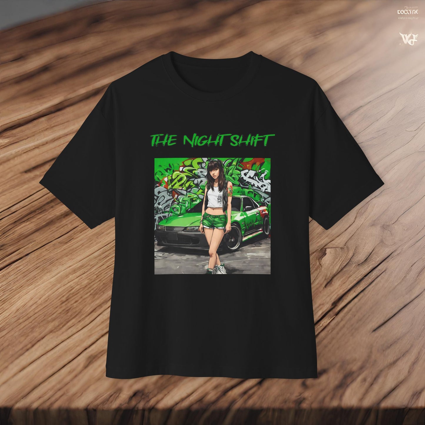 Nissan 240sx Graffiti-Premium, Ultra Soft Unisex Oversized Boxy Tee Printify by The Night Shift Automotive Apparel