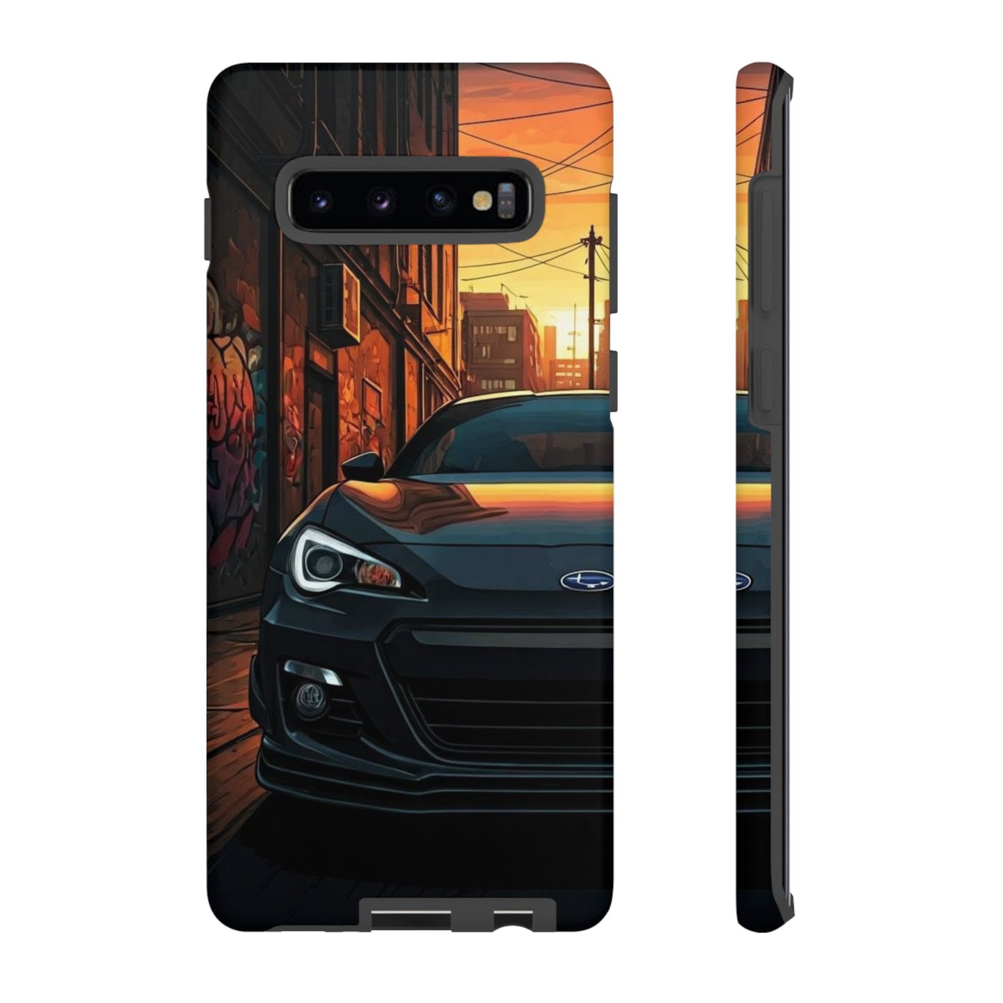 Subaru BRZ Street Life-Dual Layer Ultra Tough Phone Case Samsung Galaxy S10 Plus Matte Printify by The Night Shift Automotive Apparel