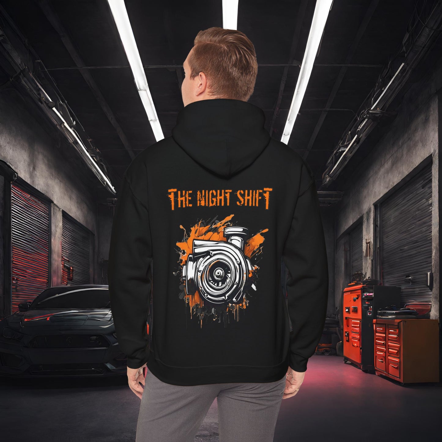 Graffiti Turbo-Ultra Soft, Premium Hoodie Black Printify by The Night Shift Automotive Apparel