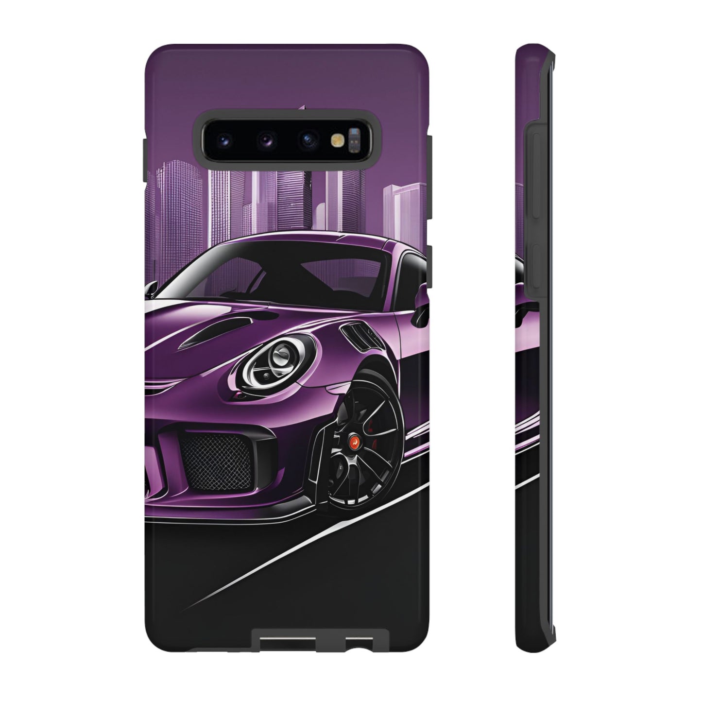 Porsche 911 GT3 RS-Dual Layer Ultra Tough Phone Case Samsung Galaxy S10 Plus Glossy Printify by The Night Shift Automotive Apparel
