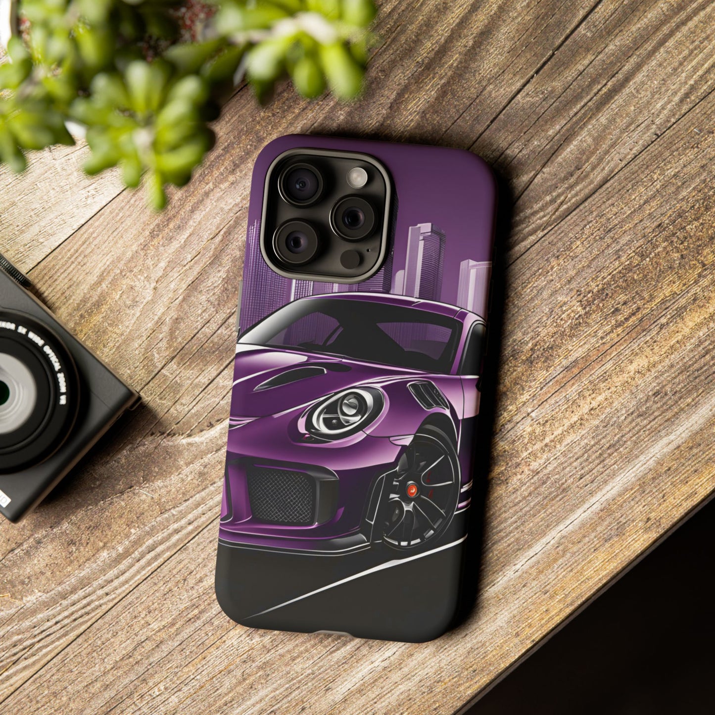 Porsche 911 GT3 RS-Dual Layer Ultra Tough Phone Case iPhone 15 Pro Max Matte Printify by The Night Shift Automotive Apparel