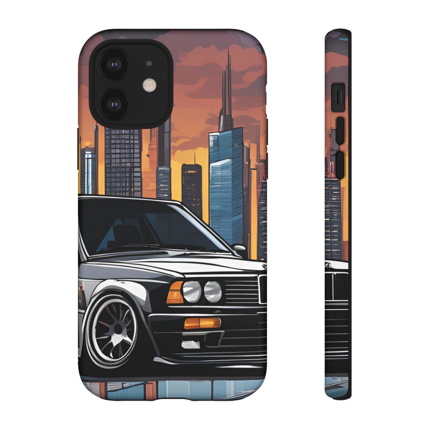 BMW E30 M3-Dual Layer Ultra Tough Phone Case iPhone 12 Matte Printify by The Night Shift Automotive Apparel