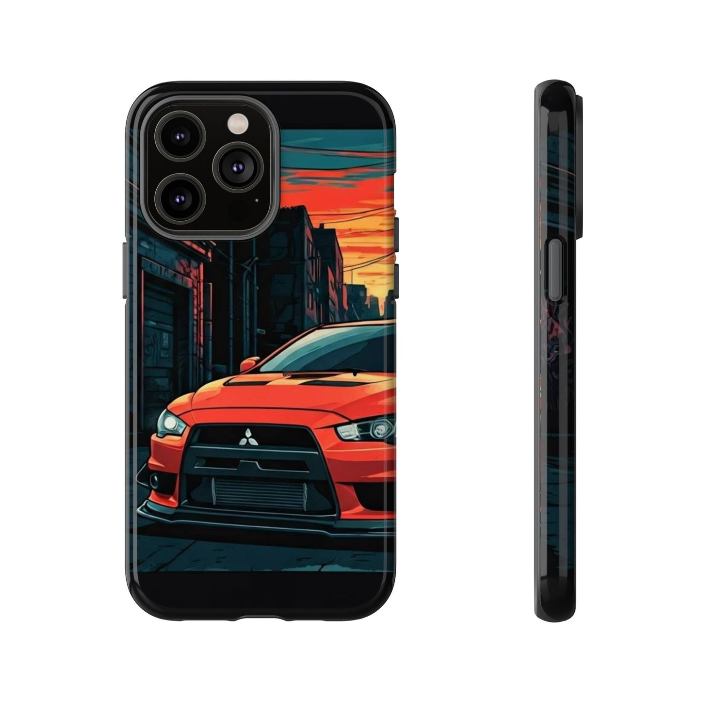 Mitsubishi Evo X Street Life-Dual Layer Ultra Tough Phone Case Printify by The Night Shift Automotive Apparel