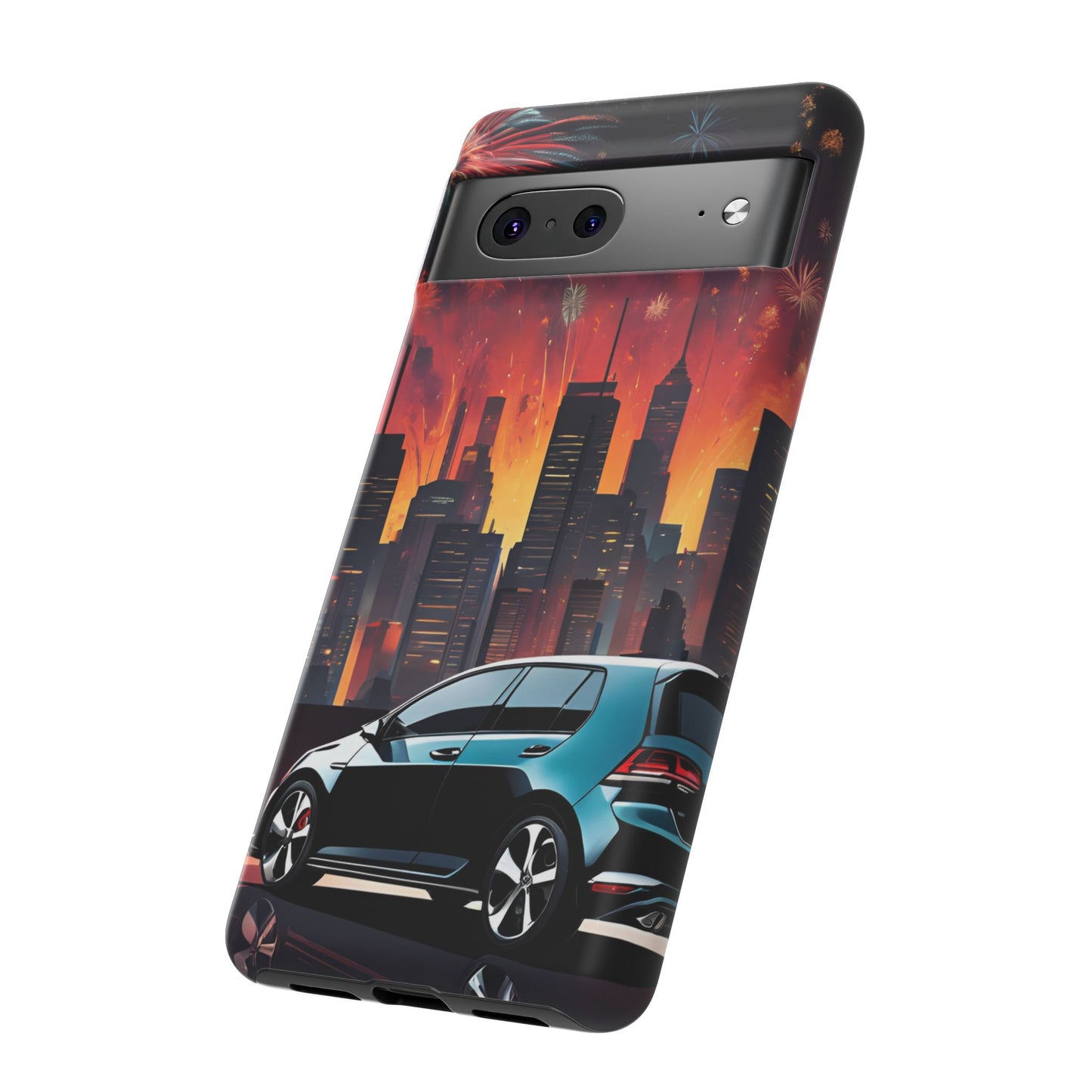 Volkswagon Golf GTI Fireworks-Dual Layer Ultra Tough Phone Case Printify by The Night Shift Automotive Apparel