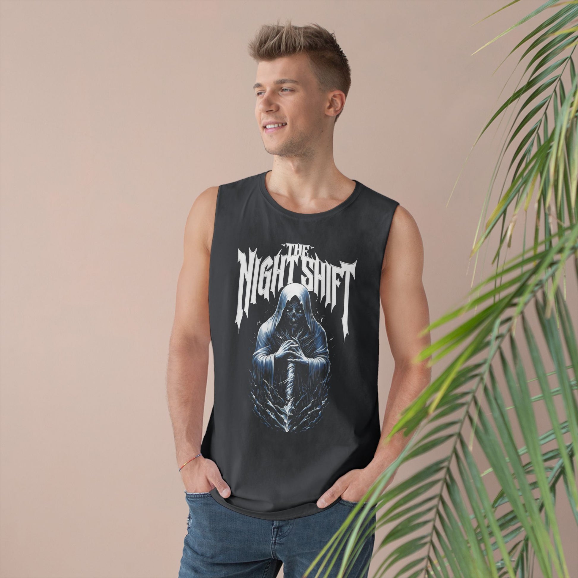 The Night Shift Reaper - Premium Unisex Barnard Tank Top Printify by The Night Shift Automotive Apparel