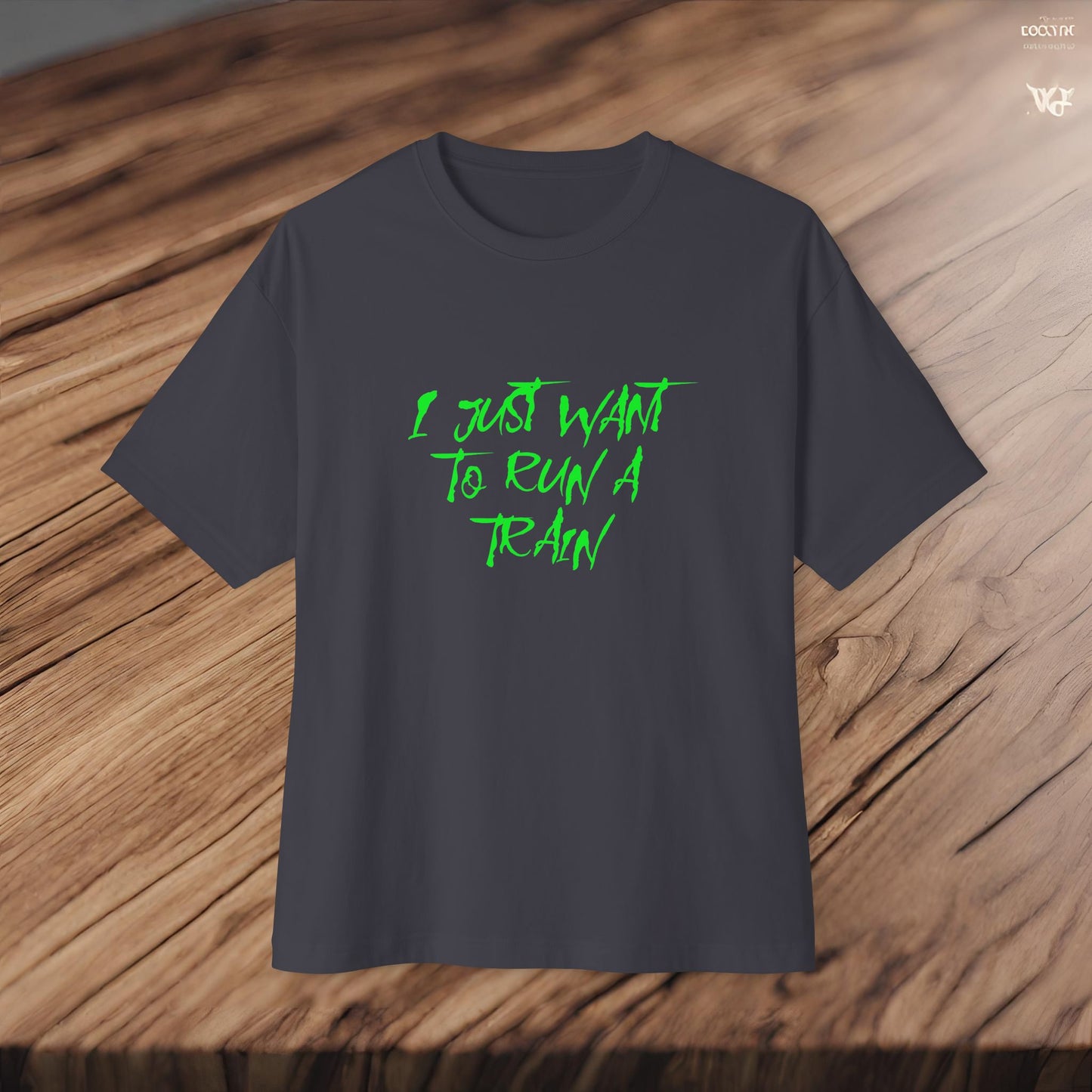 I Just Want To Run A Train-Premium, Ultra SoftUnisex Oversized Boxy Tee Printify by The Night Shift Automotive Apparel