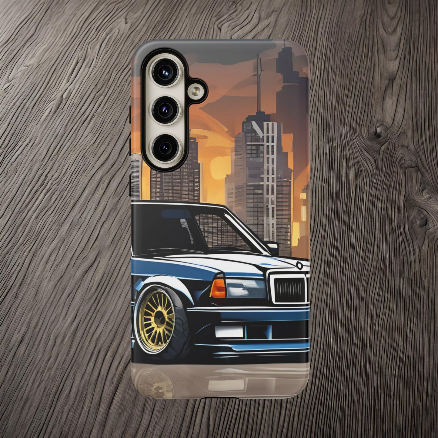 Mercedes Benz 190e Evo-Dual Layer Ultra Tough Phone Case Samsung Galaxy S24 Plus Matte Printify by The Night Shift Automotive Apparel