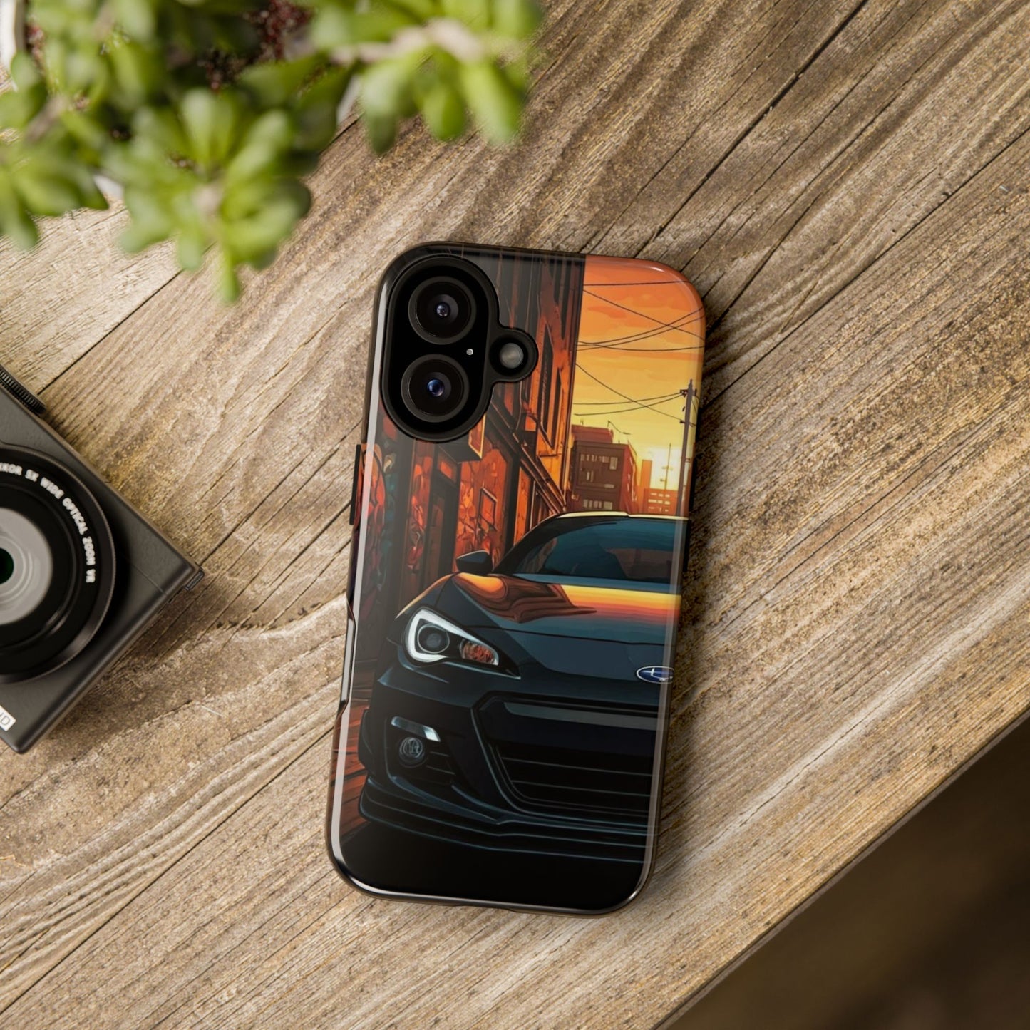 Subaru BRZ Street Life-Dual Layer Ultra Tough Phone Case iPhone 16 Glossy Printify by The Night Shift Automotive Apparel