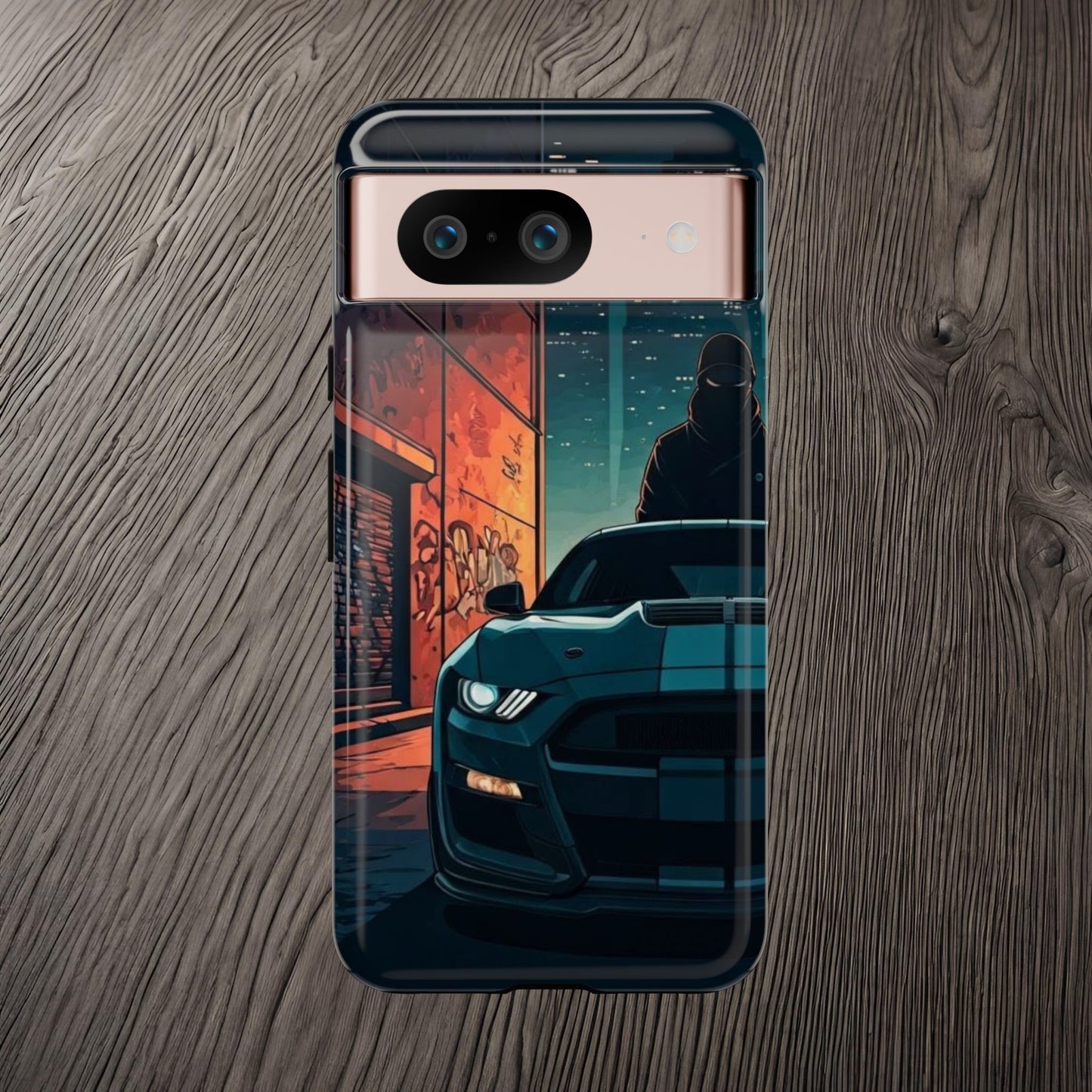 Ford Mustang Shelby GT350 Street Life-Dual Layer Ultra Tough Phone Case Google Pixel 8 Glossy Printify by The Night Shift Automotive Apparel