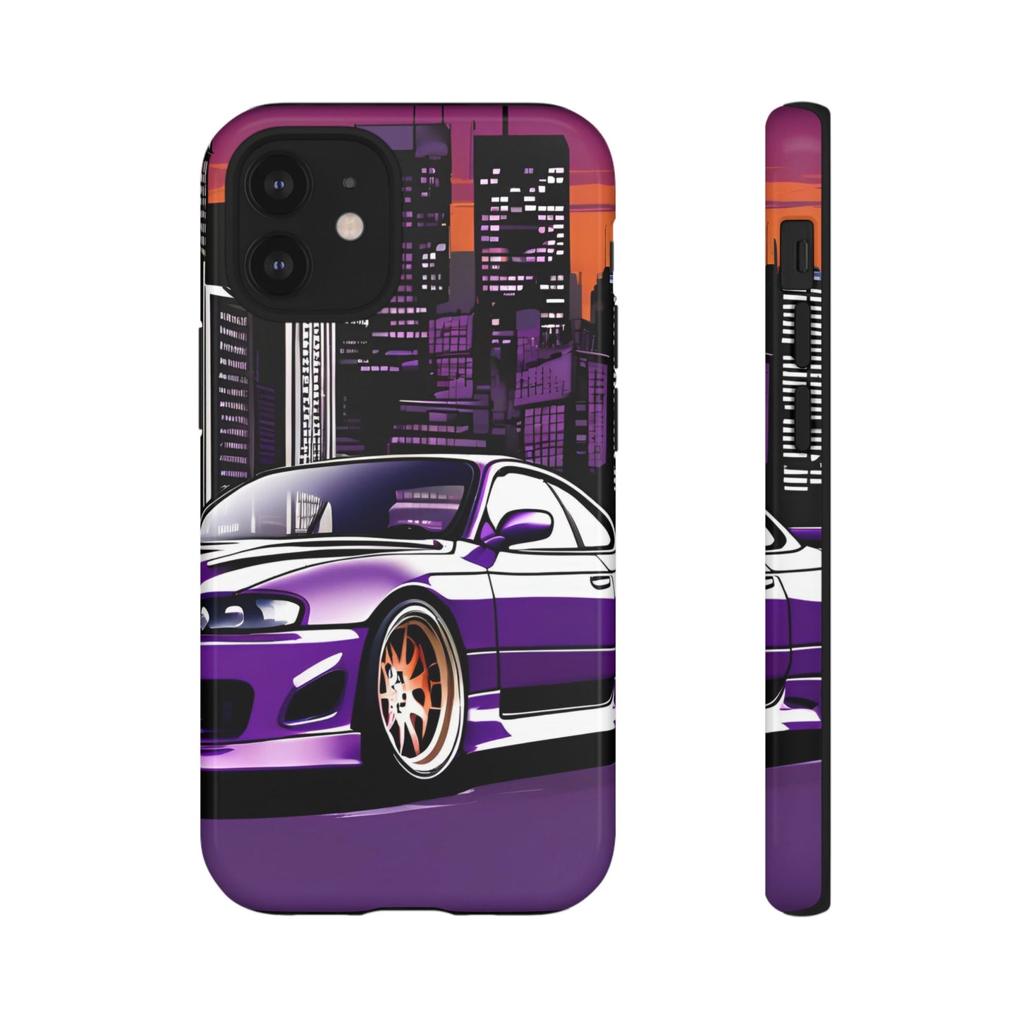 Nissan 240sx S15-Dual Layer Ultra Tough Phone Case iPhone 12 Mini Glossy Printify by The Night Shift Automotive Apparel