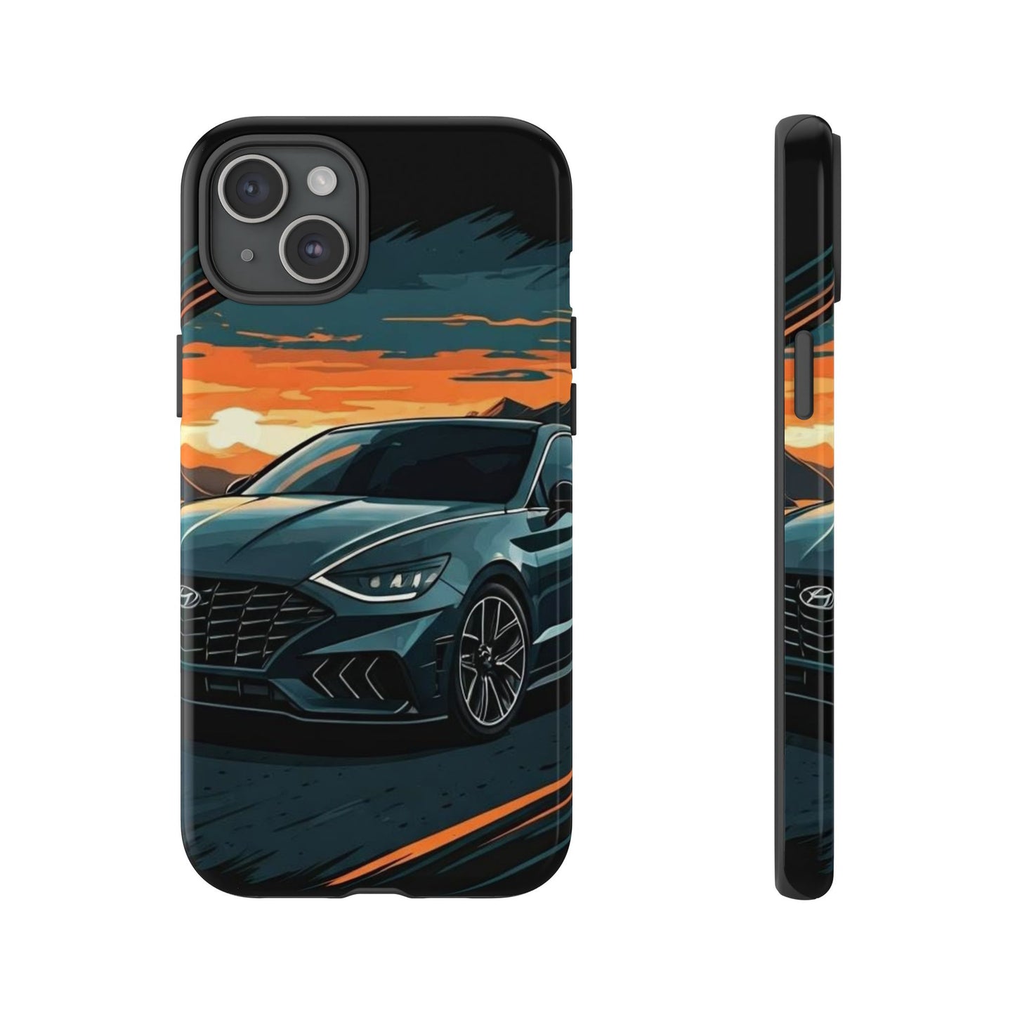 Hyundai Sonata-Sunset Drive-Dual Layer Ultra Tough Phone Case Printify by The Night Shift Automotive Apparel