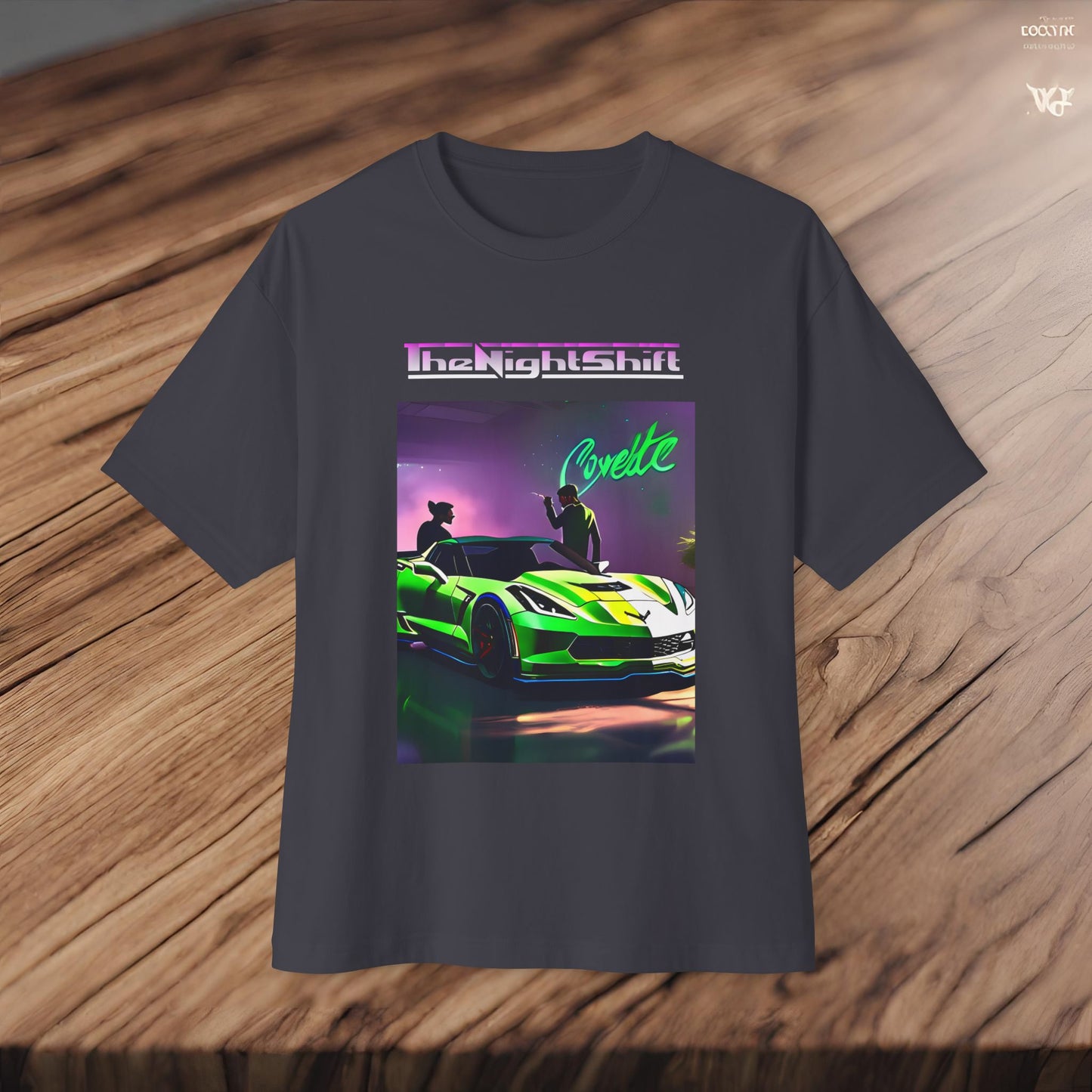 Chevy C7 Corvette-Premium, Ultra Soft Unisex Oversized Boxy Tee Printify by The Night Shift Automotive Apparel