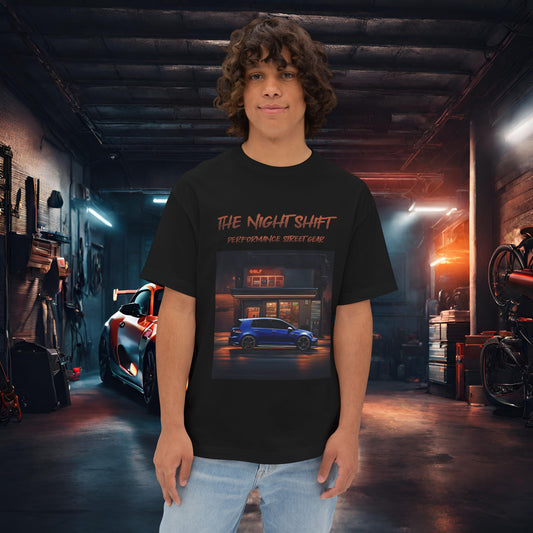 Volkswagen Golf R- Premium, Ultra Soft Unisex Oversized Boxy Tee Black Printify by The Night Shift Automotive Apparel