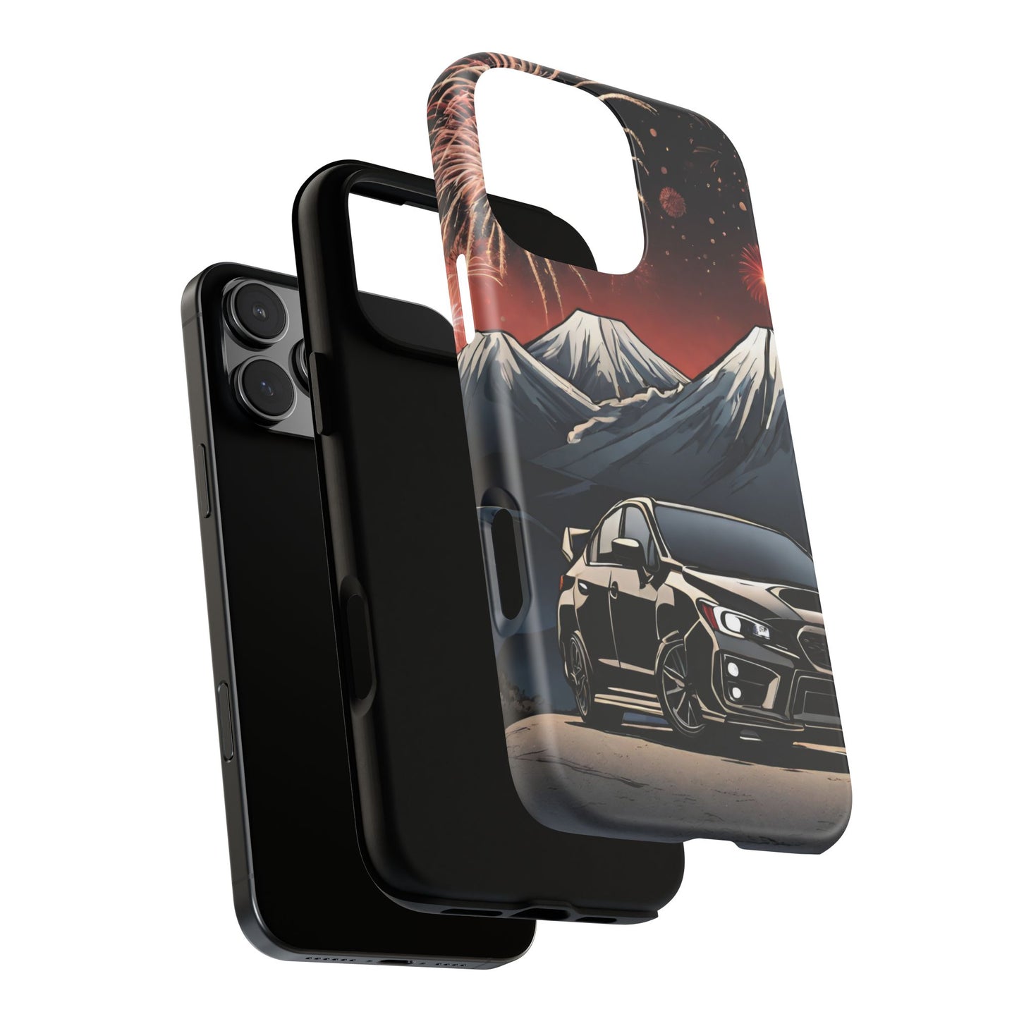 Subaru WRX/STI Fireworks-Dual Layer Ultra Tough Phone Case Printify by The Night Shift Automotive Apparel