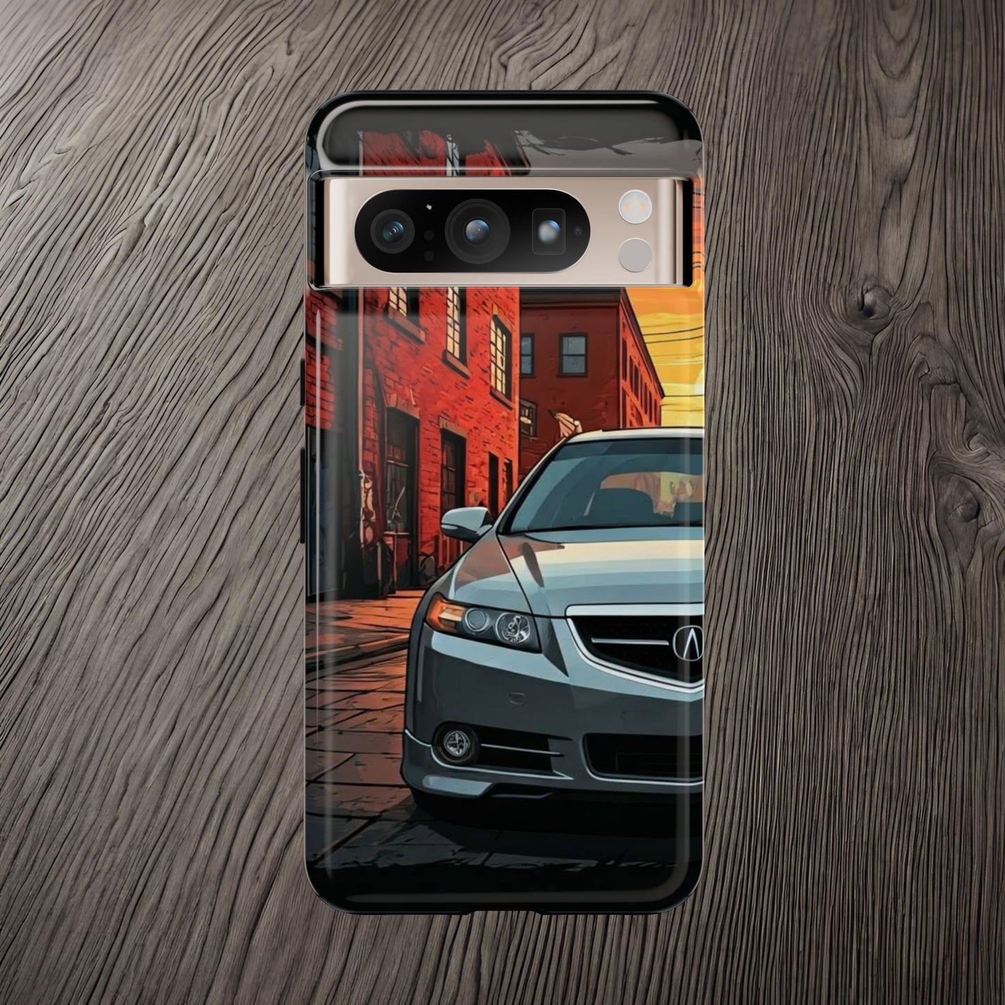 Acura TL Street Life-Dual Layer Ultra Tough Phone Case Google Pixel 8 Pro Glossy Printify by The Night Shift Automotive Apparel