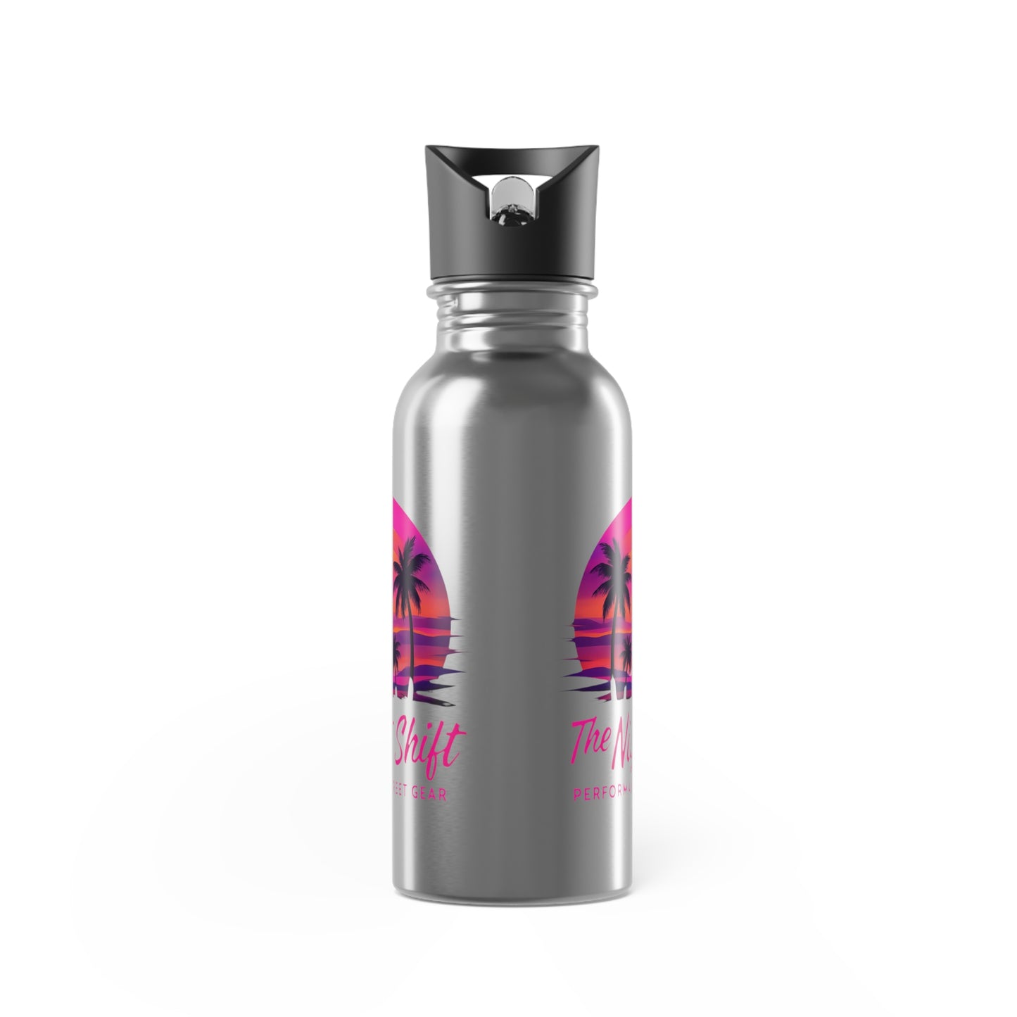 Stainless Steel Water Bottle With Straw, 20oz Printify by The Night Shift Automotive Apparel