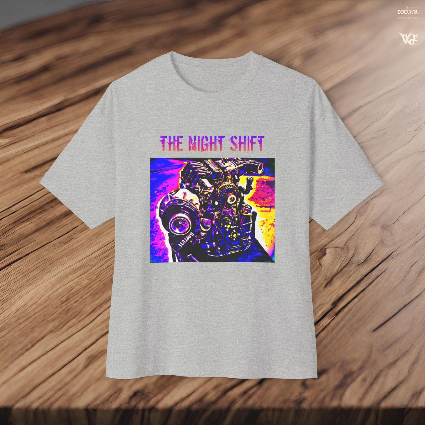 13B-REW Synthwave-Premium, Ultra Soft Unisex Oversized Boxy Tee Printify by The Night Shift Automotive Apparel