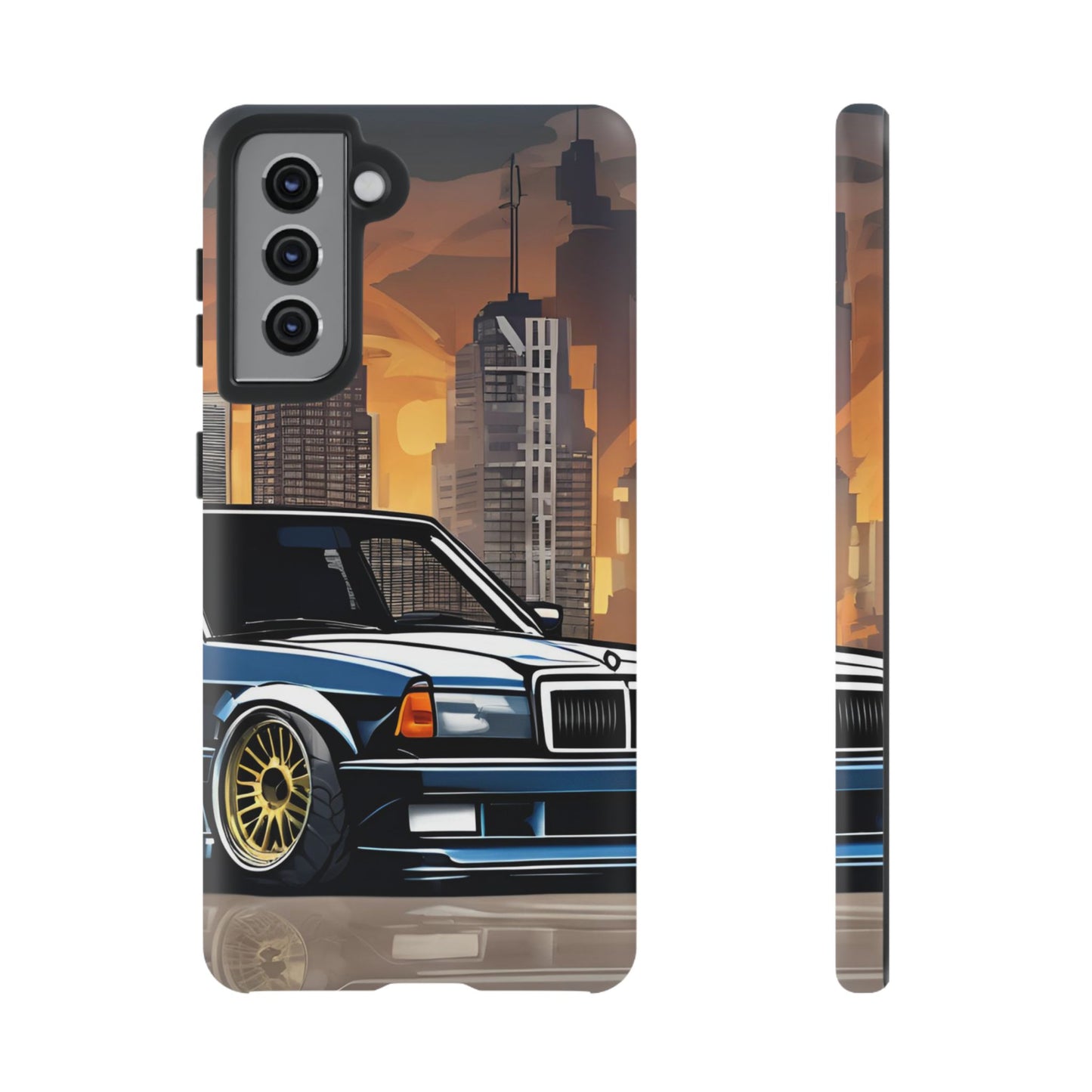 Mercedes Benz 190e Evo-Dual Layer Ultra Tough Phone Case Samsung Galaxy S21 Matte Printify by The Night Shift Automotive Apparel