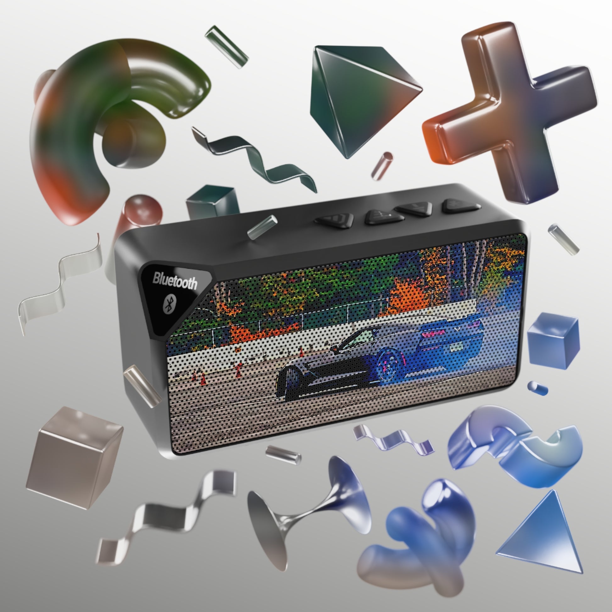 Chevy Corvette C7 Drifting-Jabba Bluetooth Speaker Printify by The Night Shift Automotive Apparel