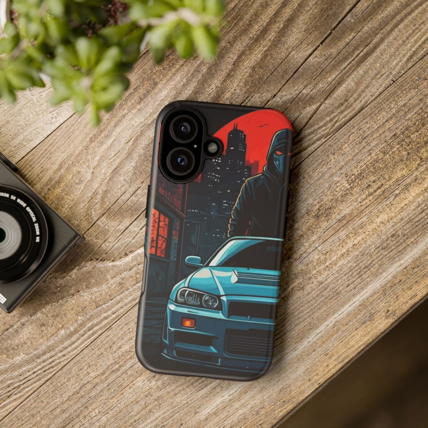 Nissan Skyline R34 Street Life-Dual Layer Ultra Tough Phone Case iPhone 16 Matte Printify by The Night Shift Automotive Apparel