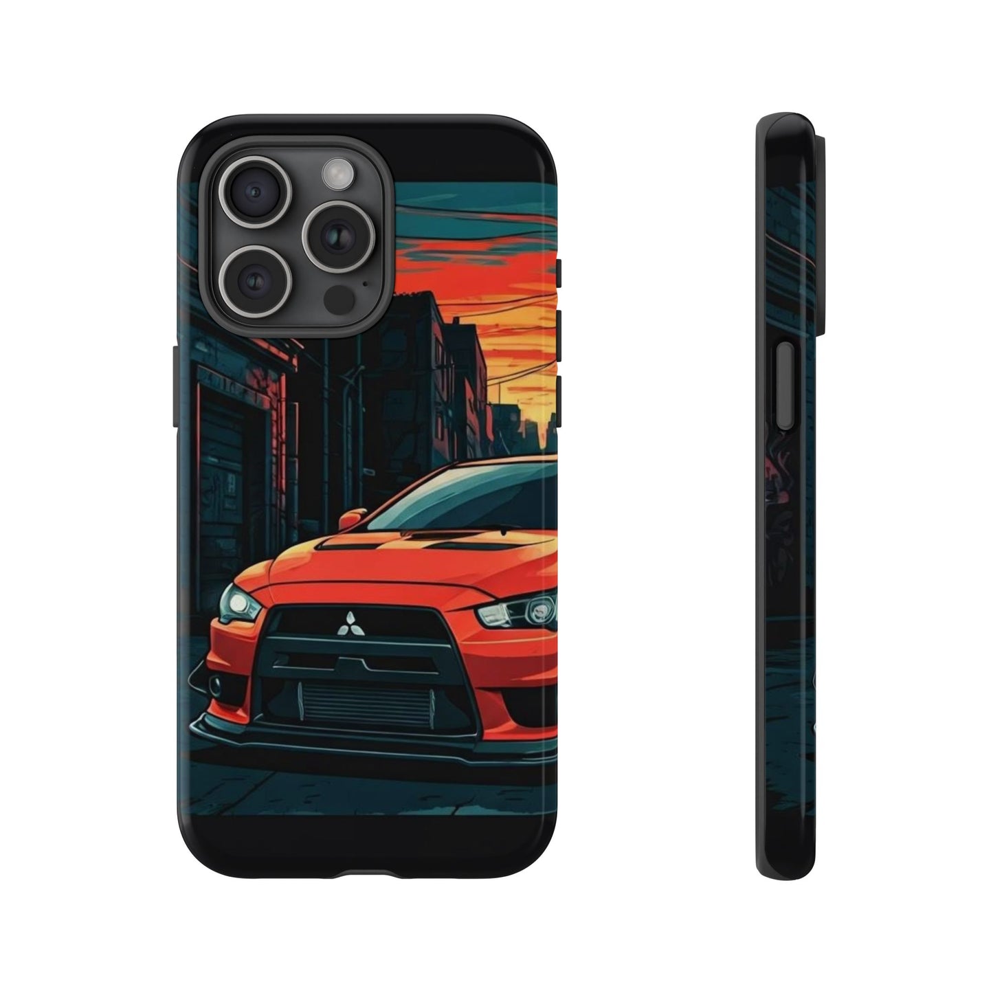Mitsubishi Evo X Street Life-Dual Layer Ultra Tough Phone Case Printify by The Night Shift Automotive Apparel