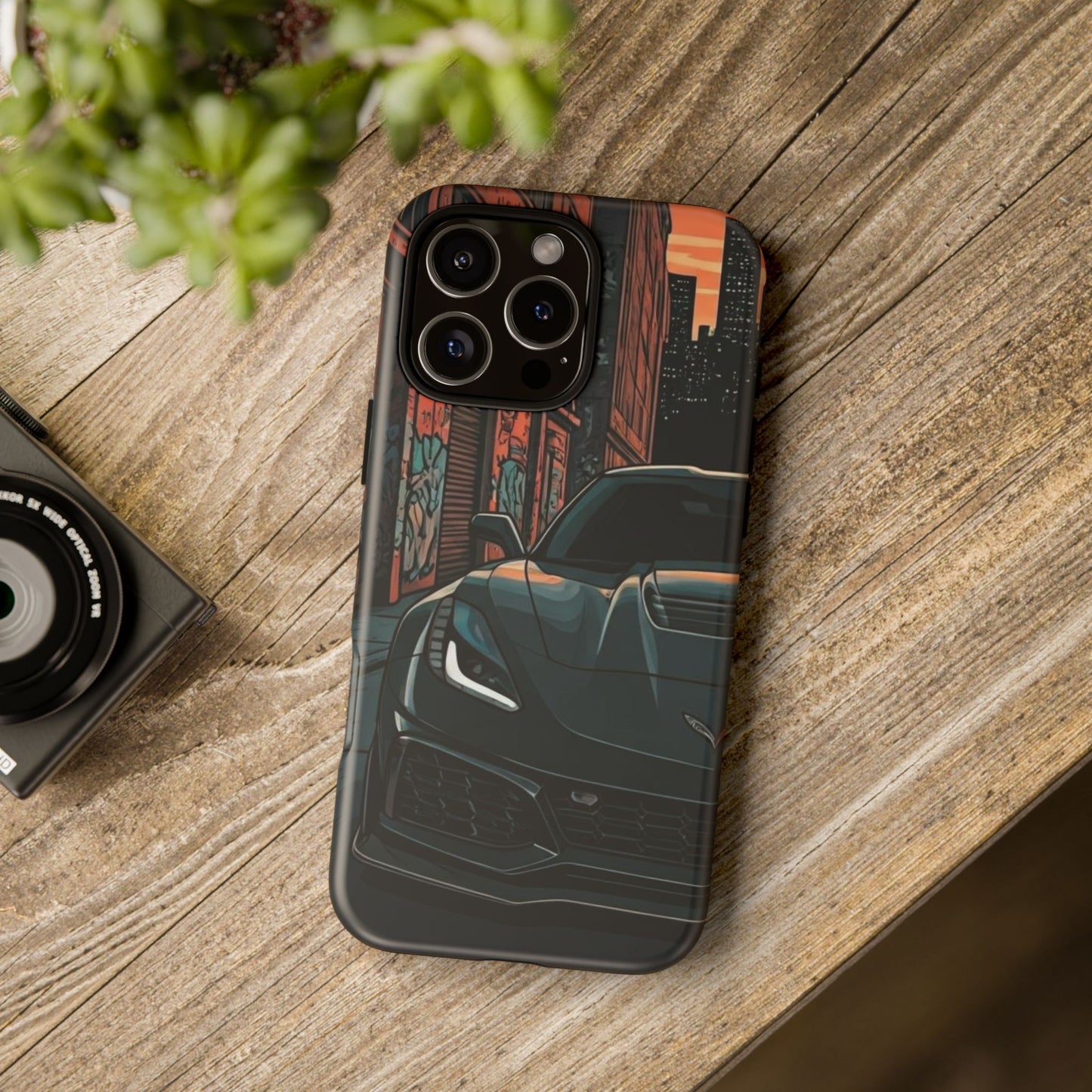 Chevy Corvette C7 Street Life-Dual Layer Ultra Tough Phone Case iPhone 16 Pro Max Matte Printify by The Night Shift Automotive Apparel