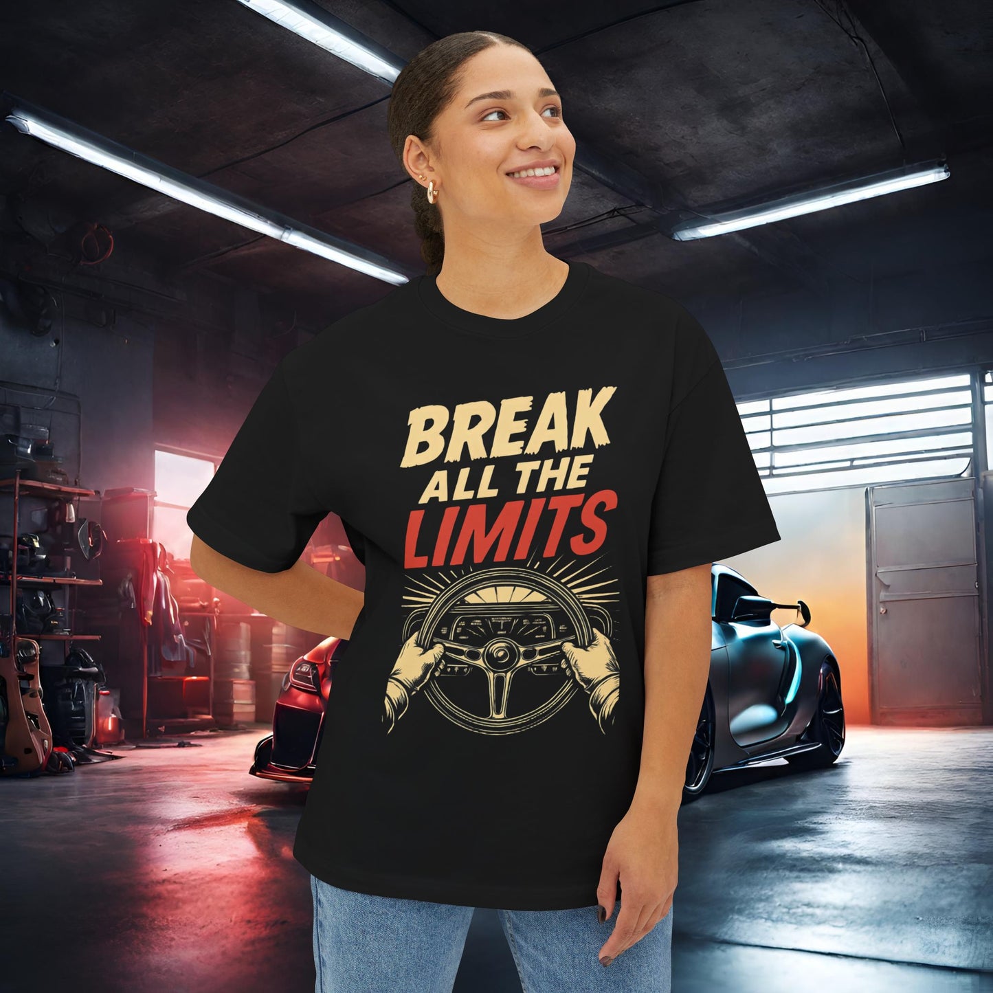 Break All The Limits-Premium, Ultra Soft Unisex Oversized Boxy Tee
