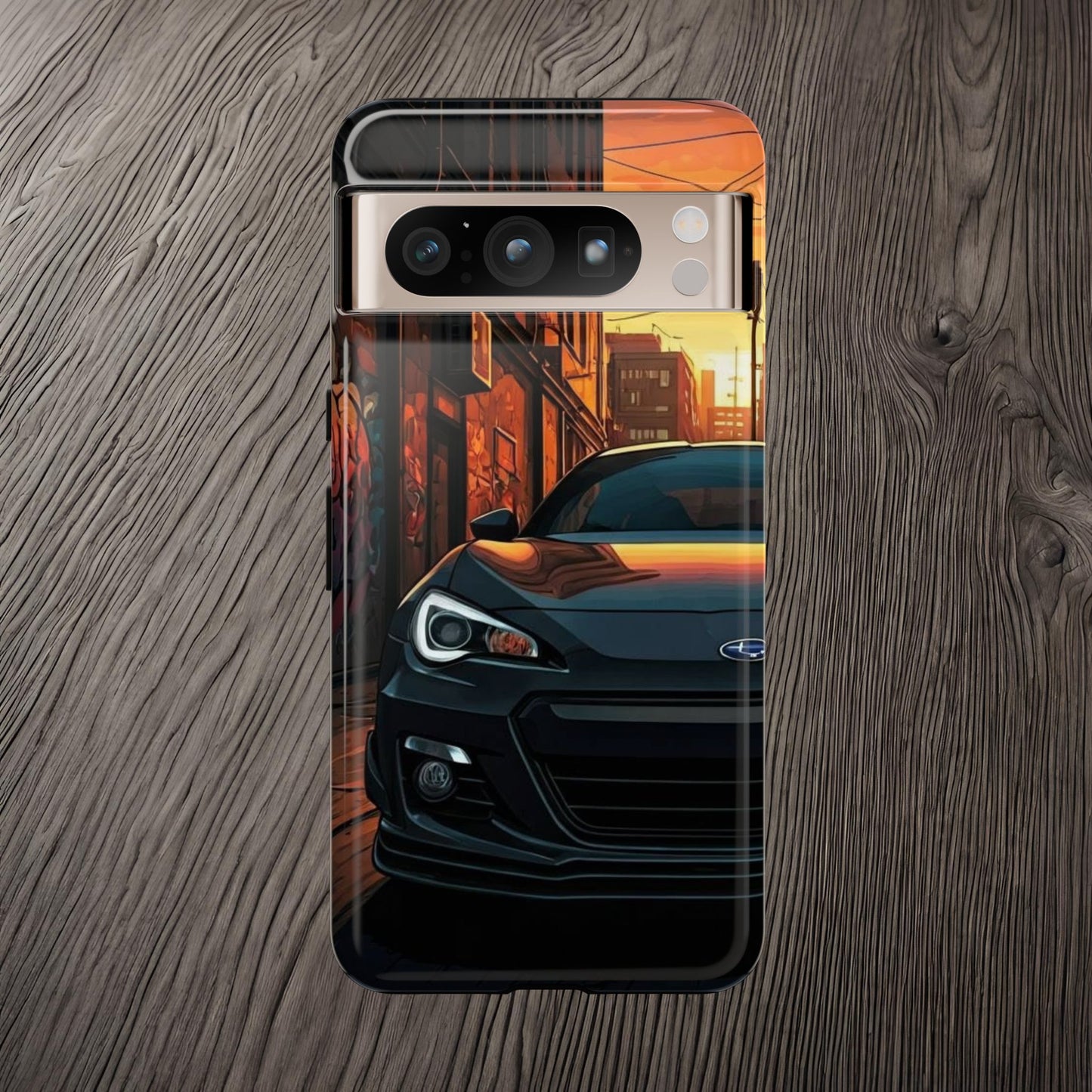 Subaru BRZ Street Life-Dual Layer Ultra Tough Phone Case Google Pixel 8 Pro Glossy Printify by The Night Shift Automotive Apparel