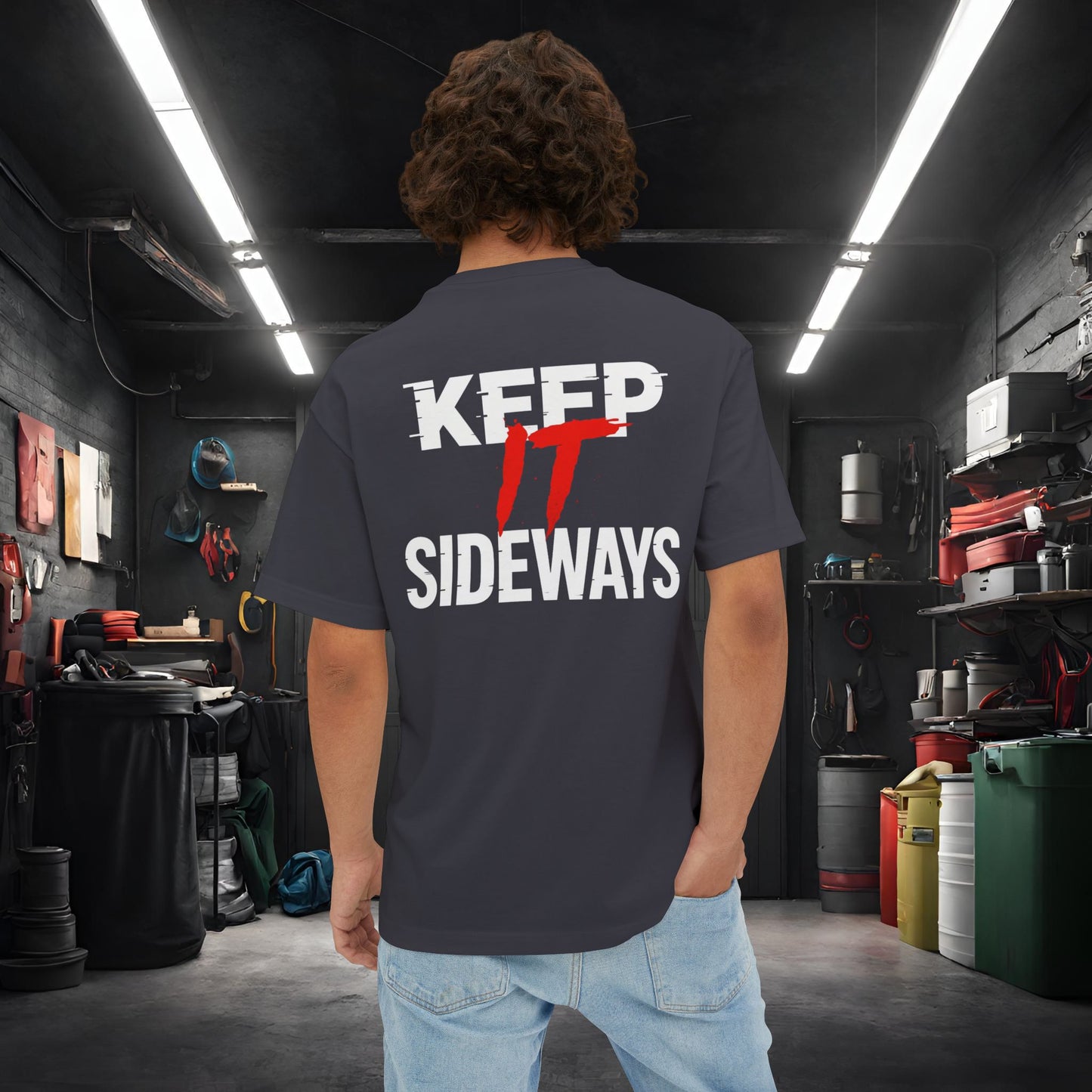Keep It Sideways-Premium, Ultra Soft Unisex Oversized Boxy Tee