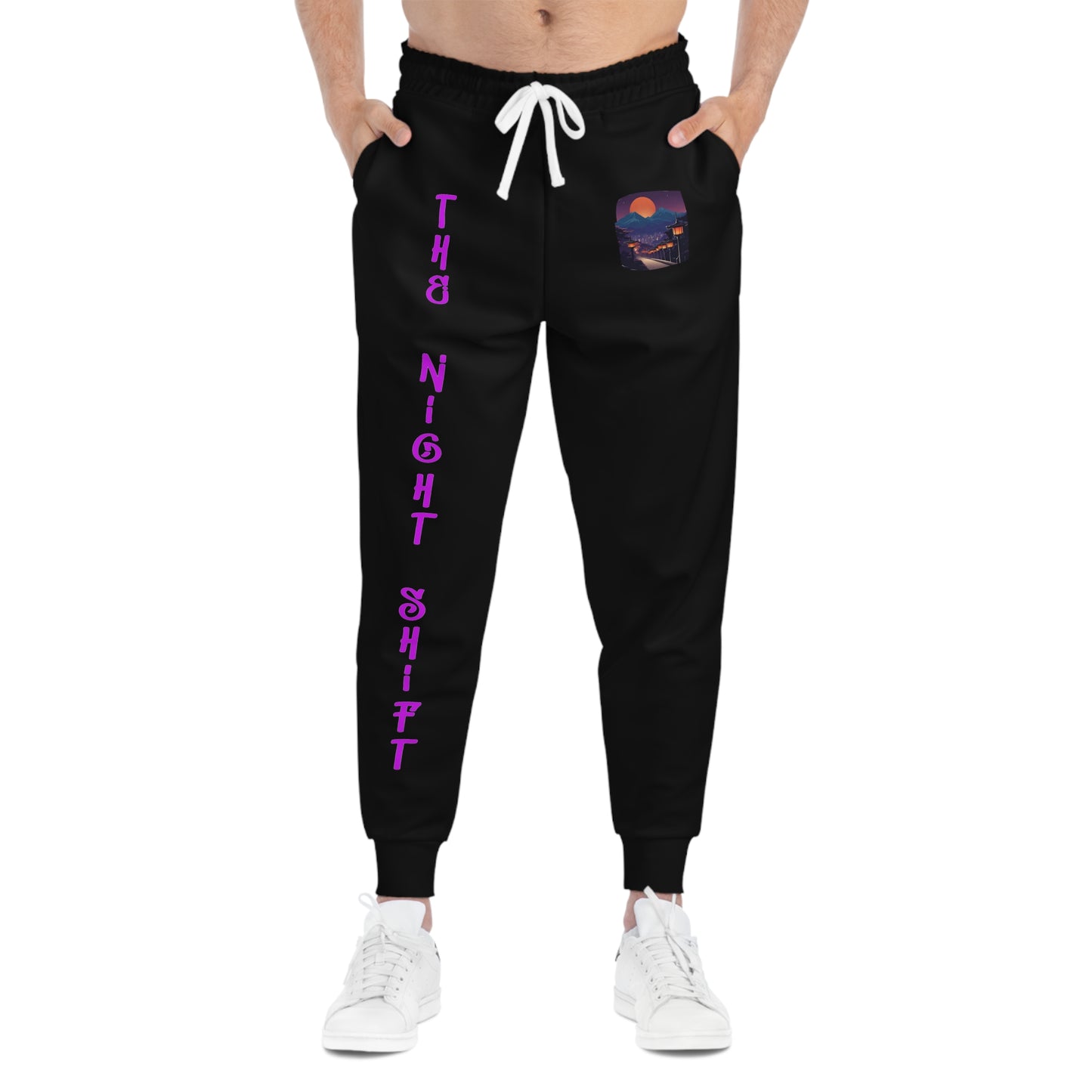 Japanese Lamplight- Premium, Ultra Soft Athletic Joggers Seam thread color automatically matched to design Printify by The Night Shift Automotive Apparel