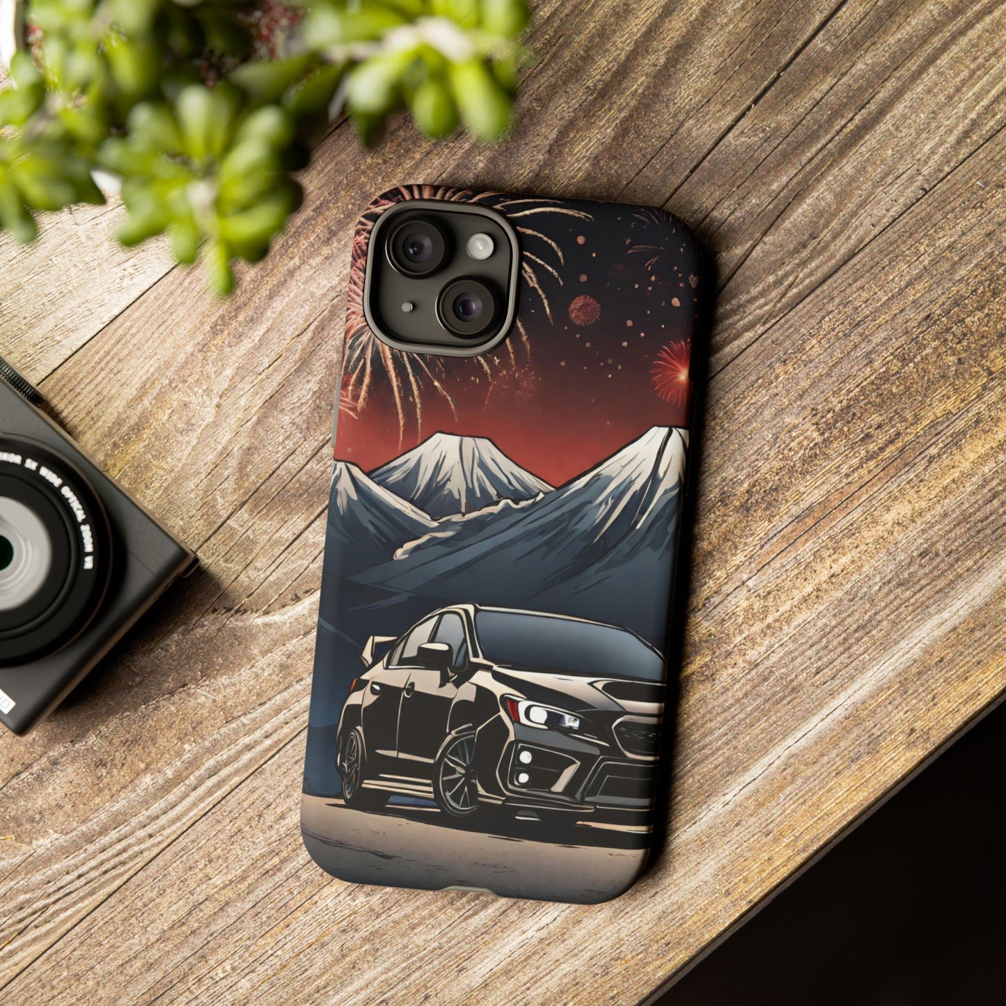 Subaru WRX/STI Fireworks-Dual Layer Ultra Tough Phone Case iPhone 15 Plus Matte Printify by The Night Shift Automotive Apparel