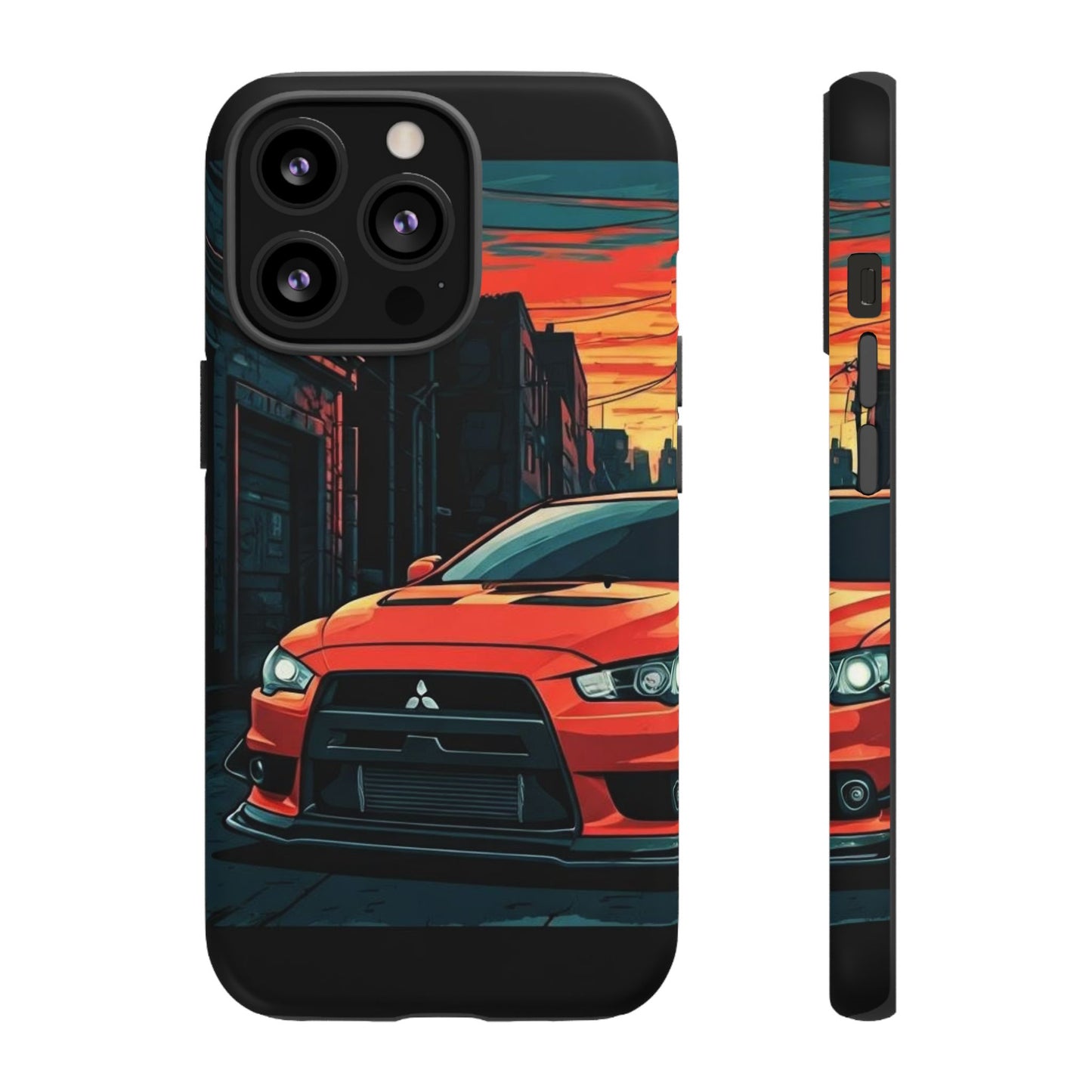 Mitsubishi Evo X Street Life-Dual Layer Ultra Tough Phone Case Printify by The Night Shift Automotive Apparel