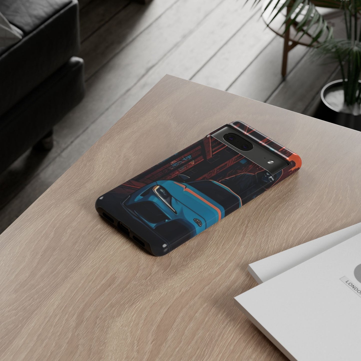 Toyota Supra MK-V Street Life-Dual Layer Ultra Tough Phone Case Google Pixel 7 Glossy Printify by The Night Shift Automotive Apparel